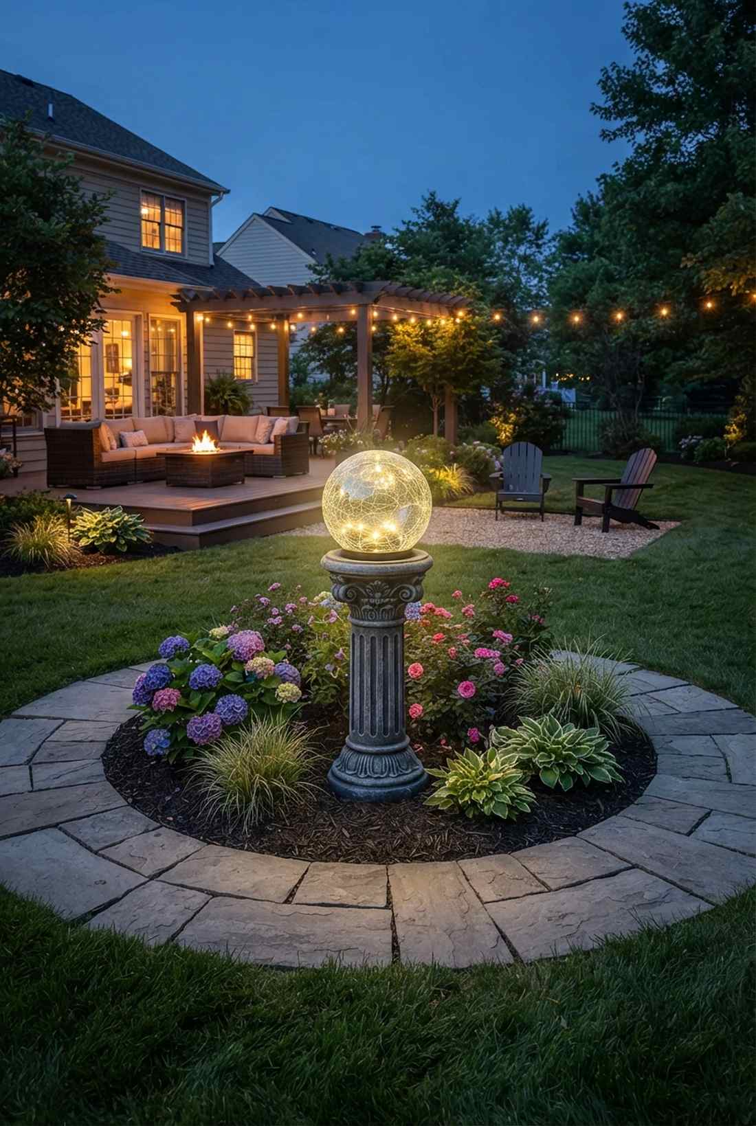 solar gazing ball pedestals