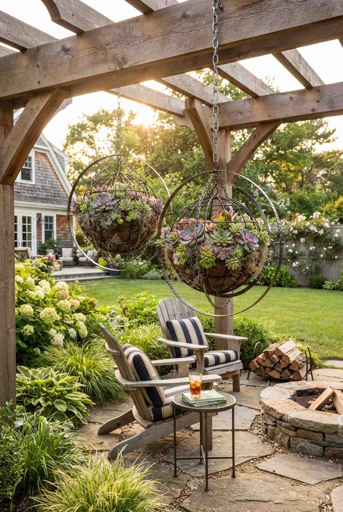 steel ring suspended orbs