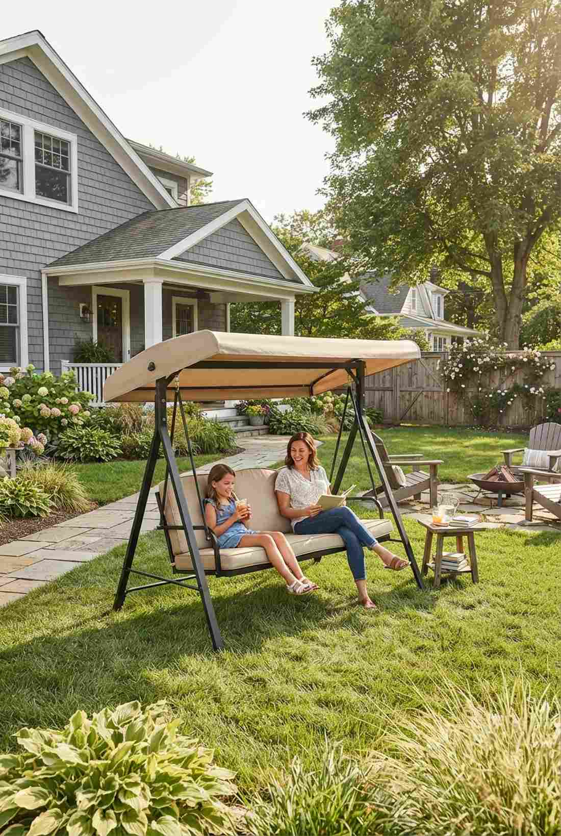 swing bench with canopy