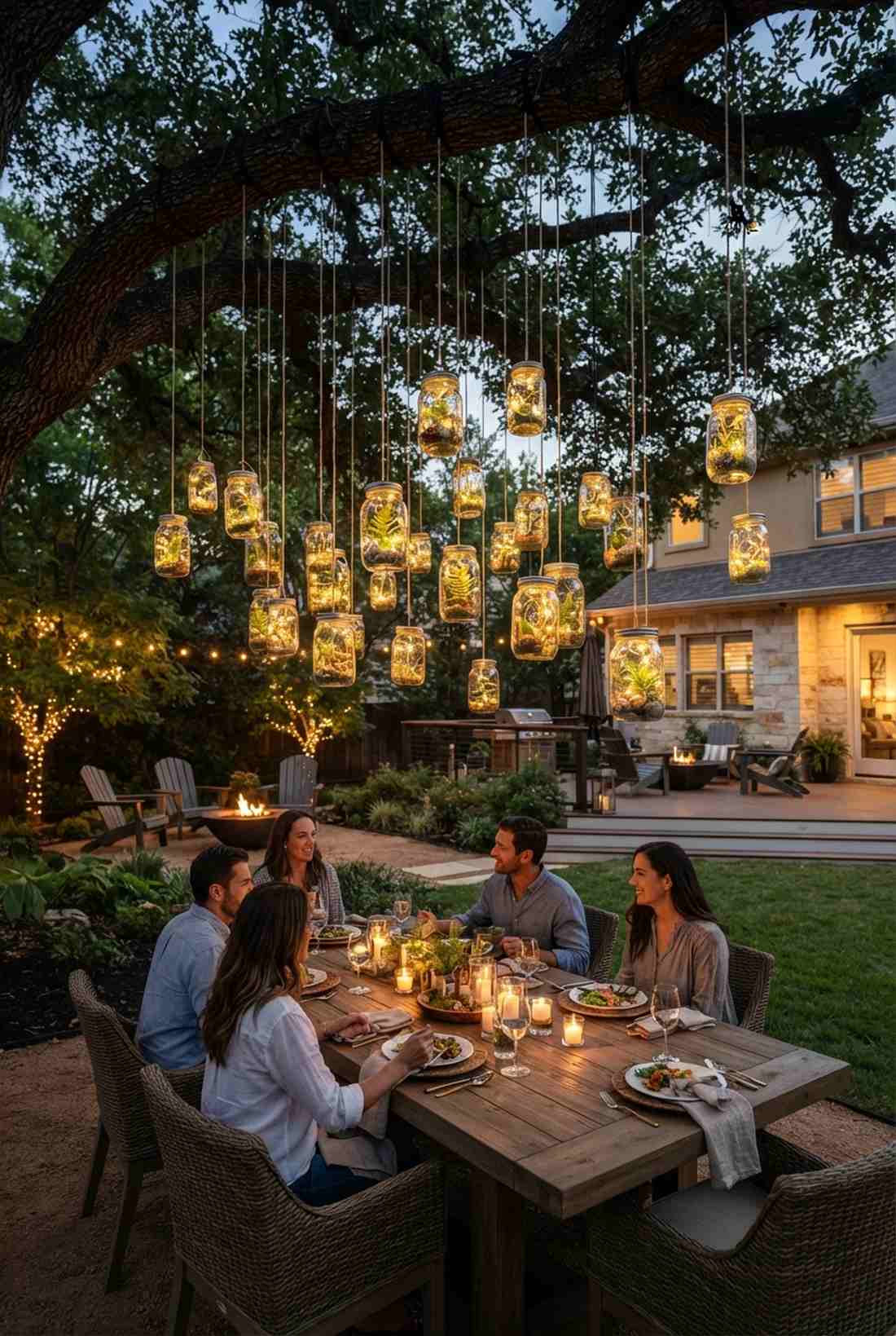 tree branch canopy lighting