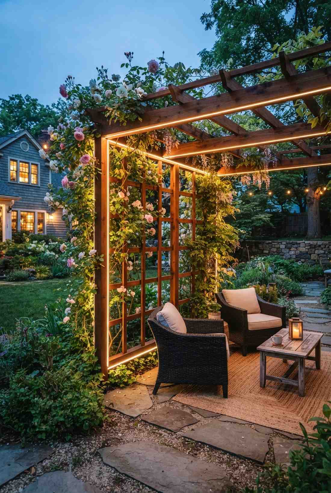 trellis and arbor lighting