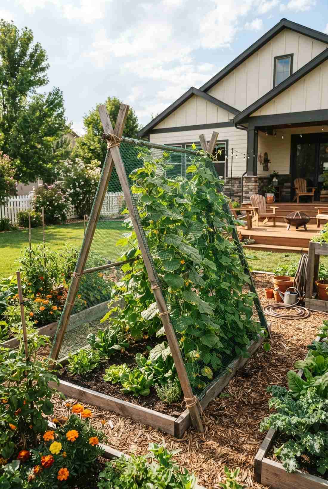 a frame trellis bed