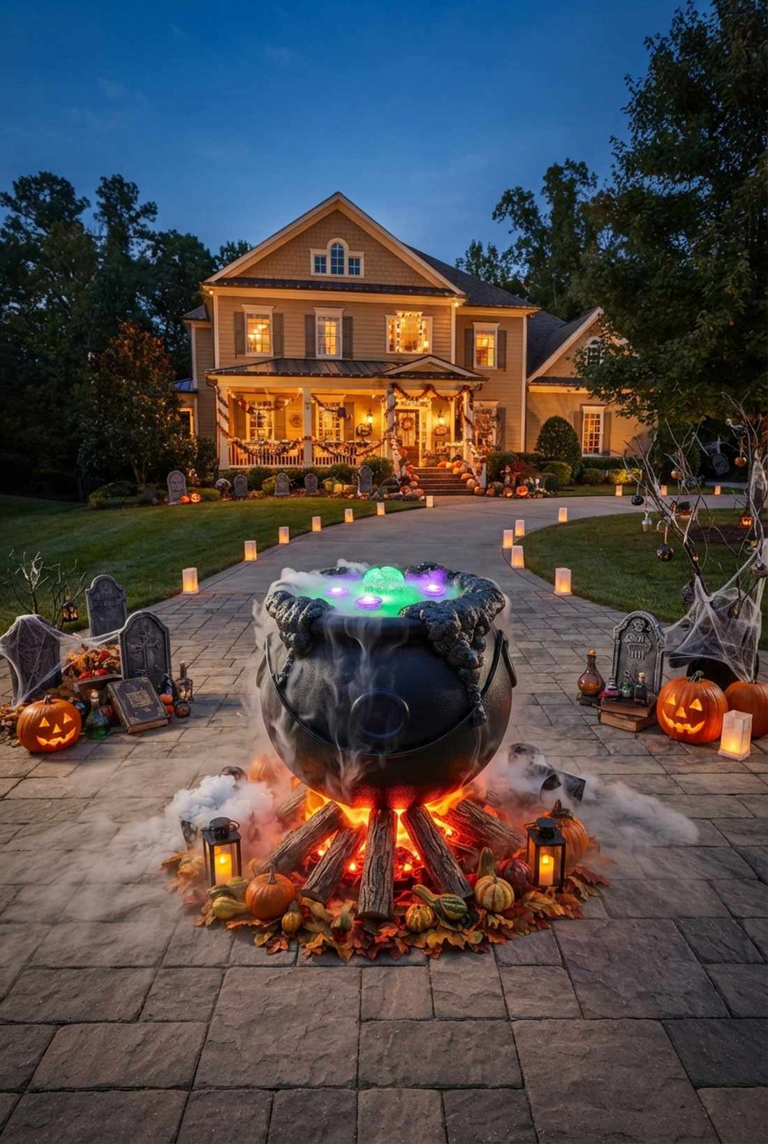 bubbling cauldron centerpiece