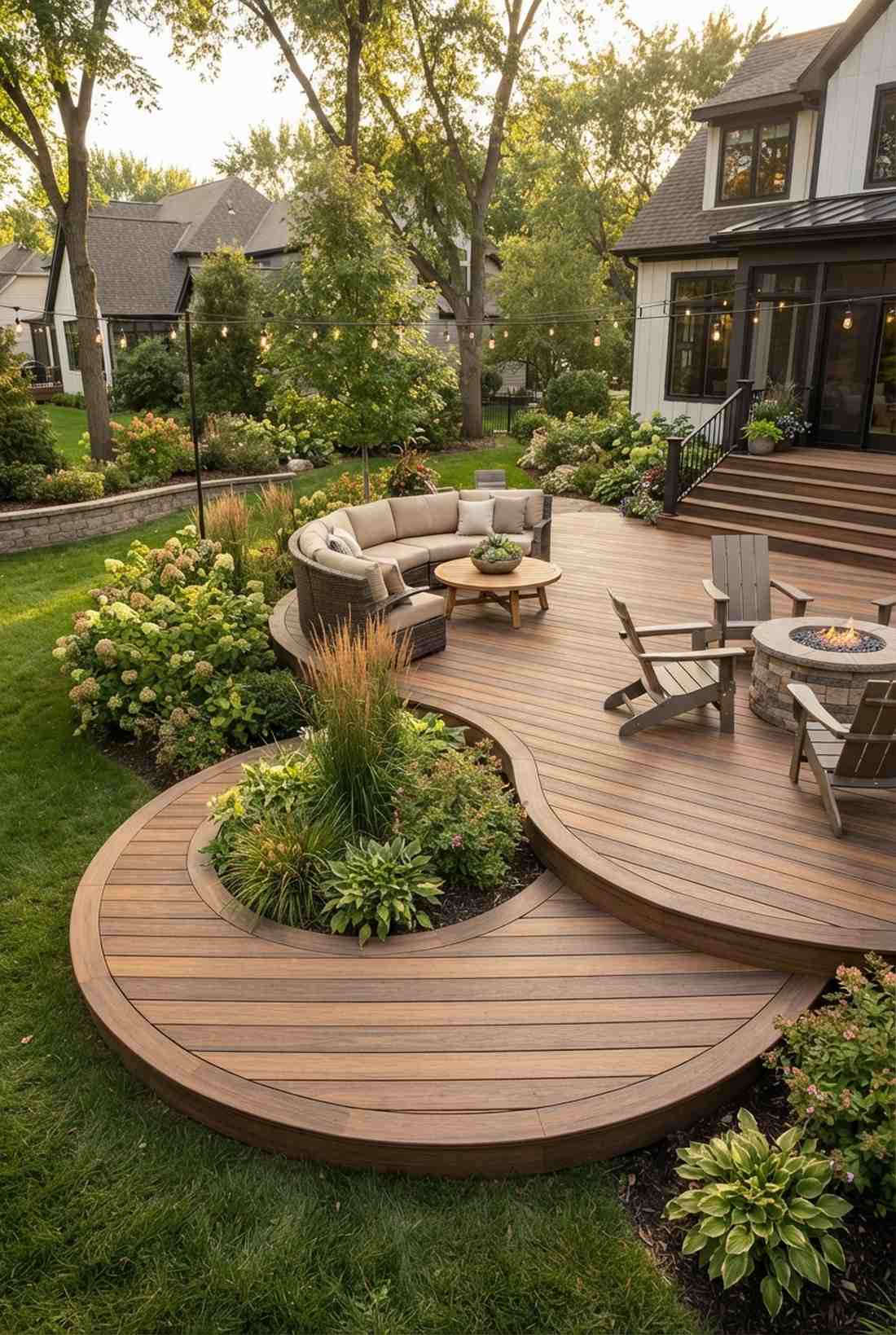 curved edge composite deck