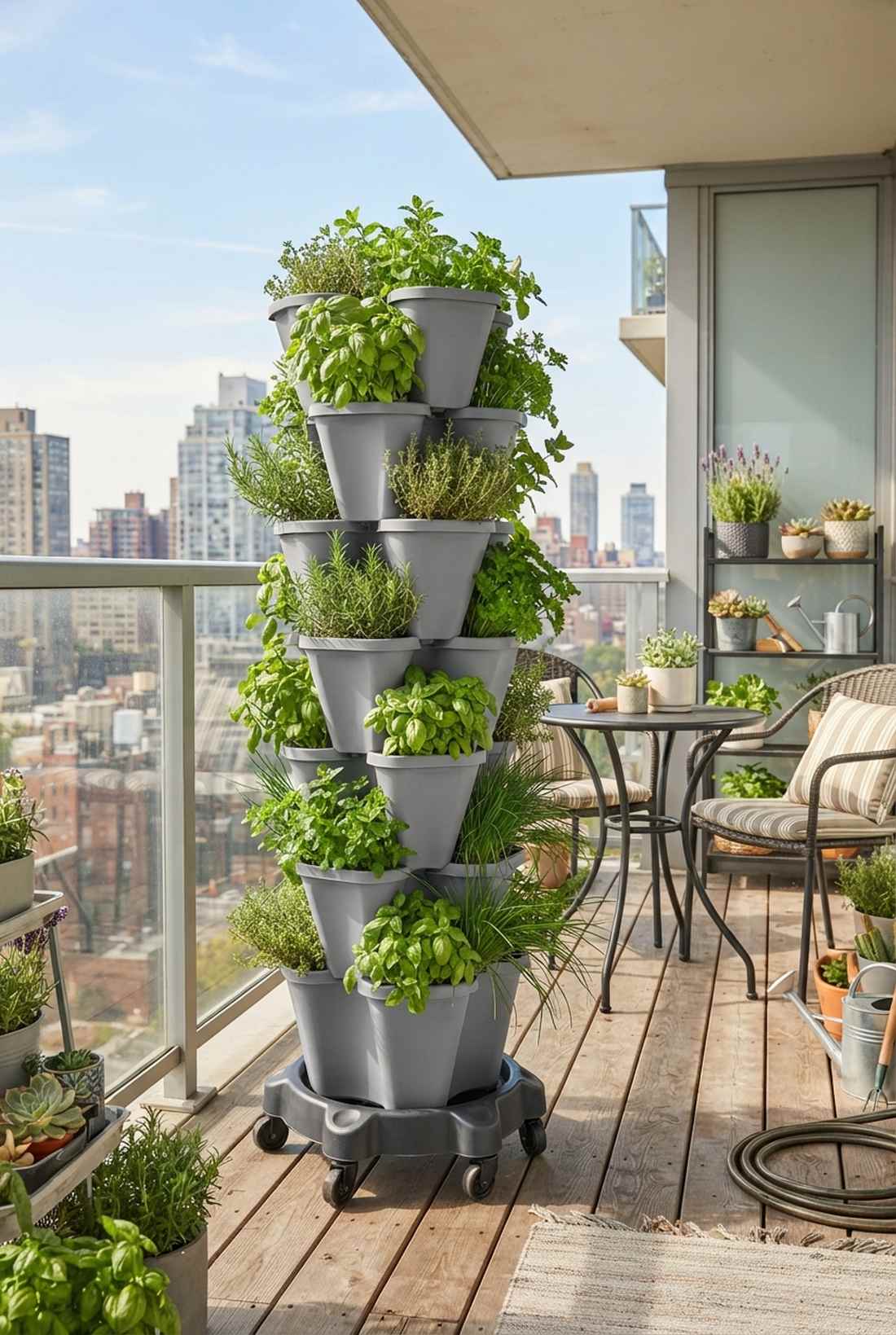 interlocking stackable pots