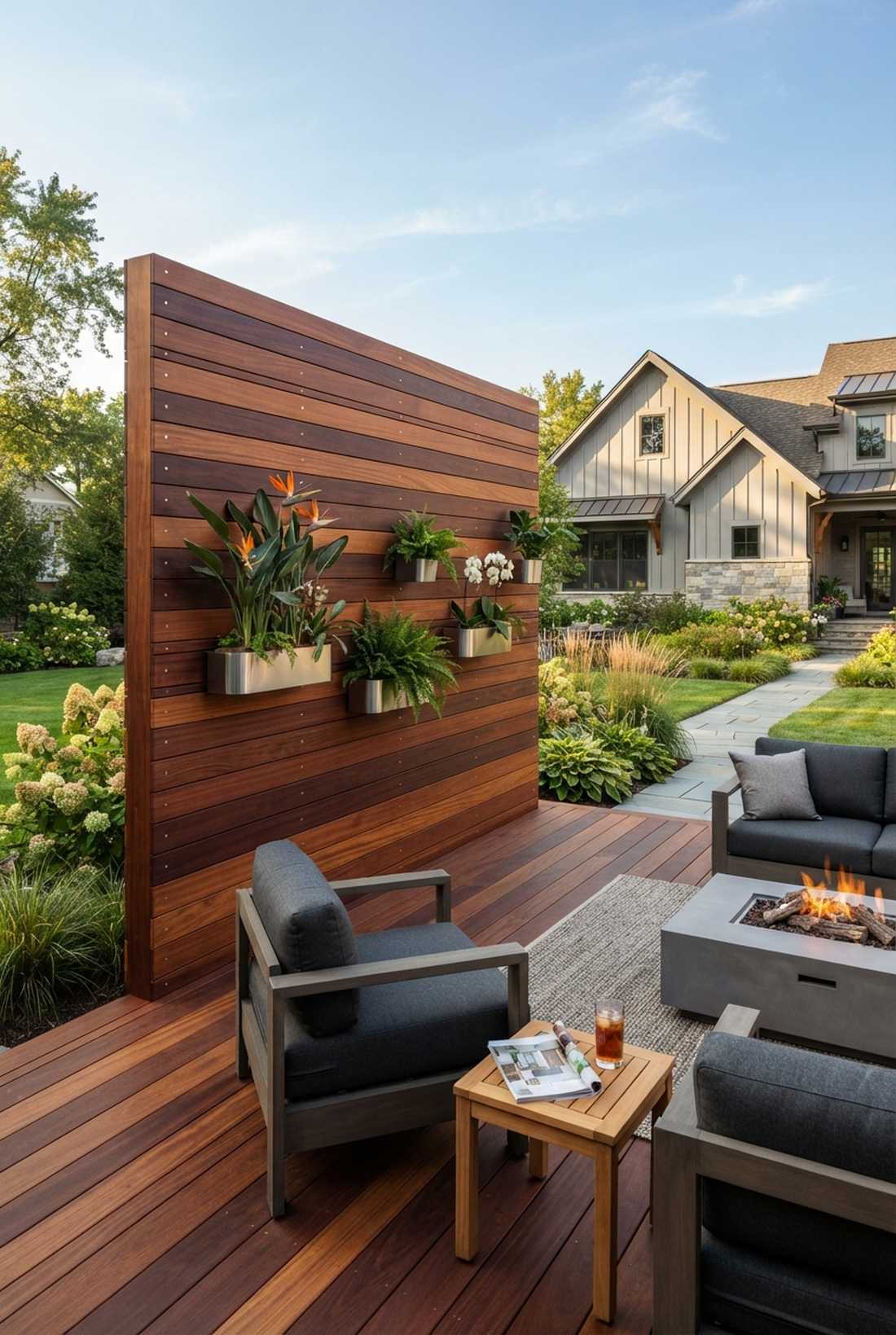 ipe wood horizontal screen