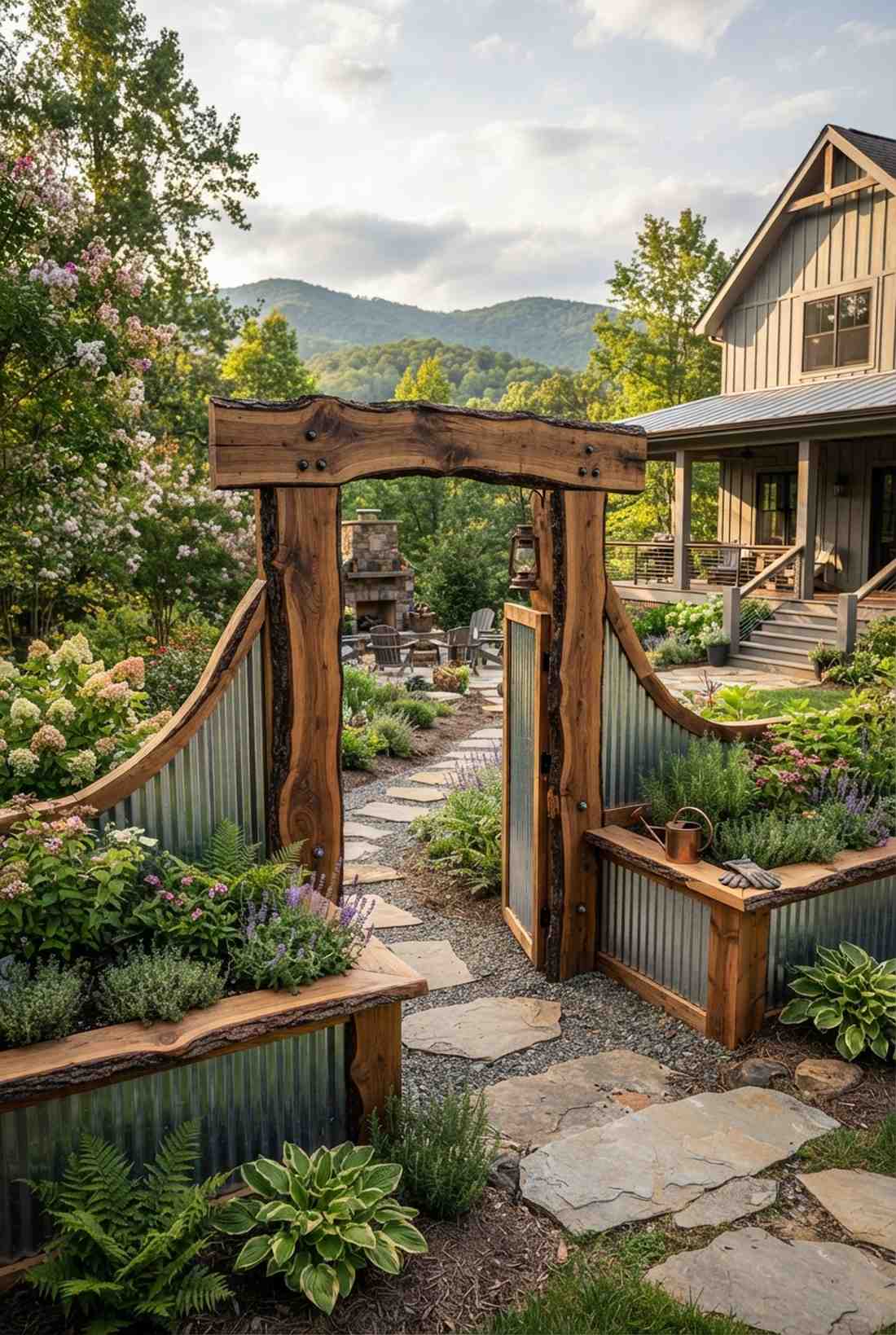 live edge lumber industrial metal