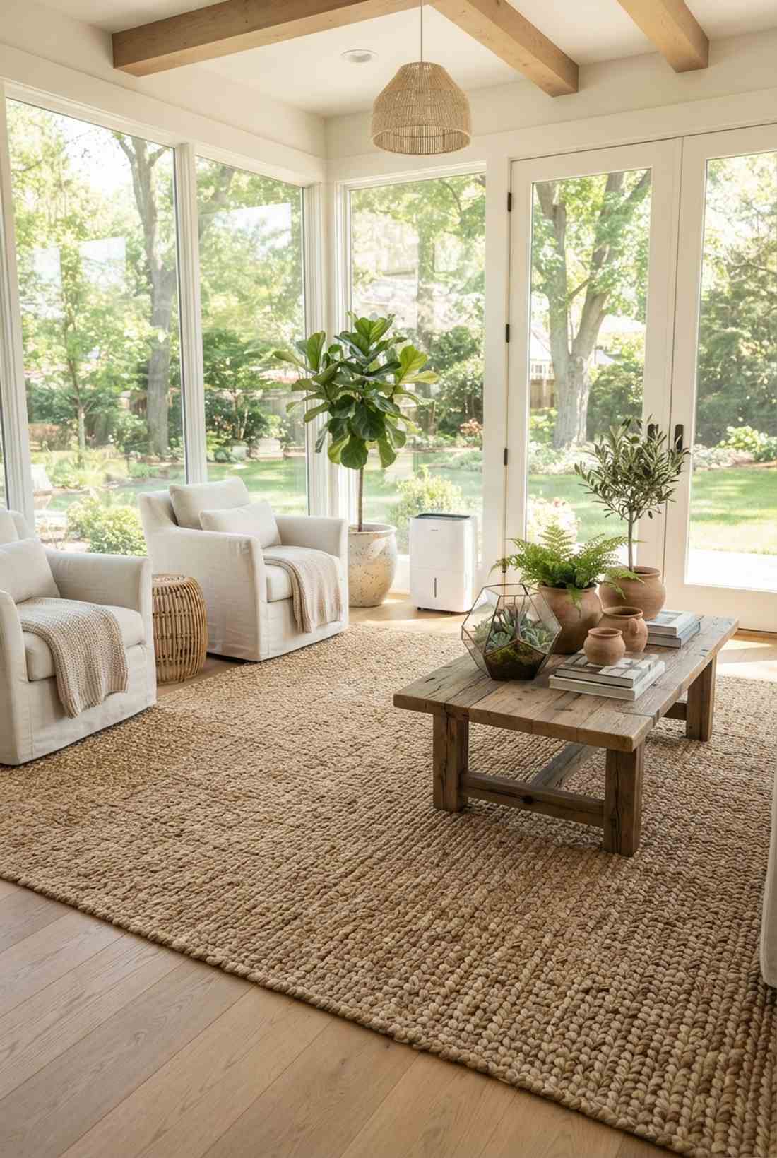 natural jute covered areas
