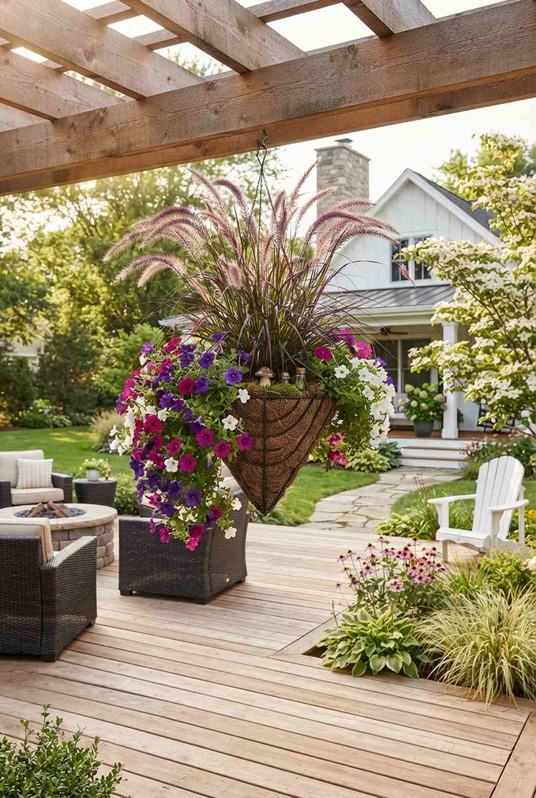 ornamental grass and flower duets