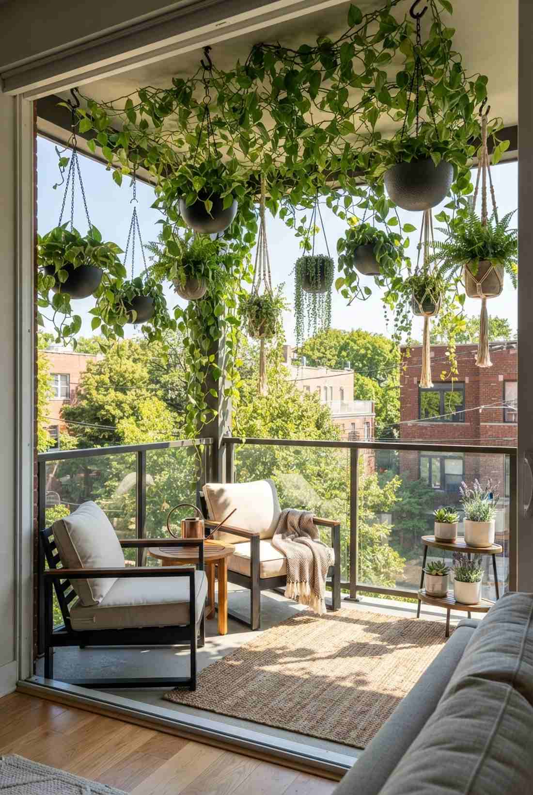 overhead hanging garden