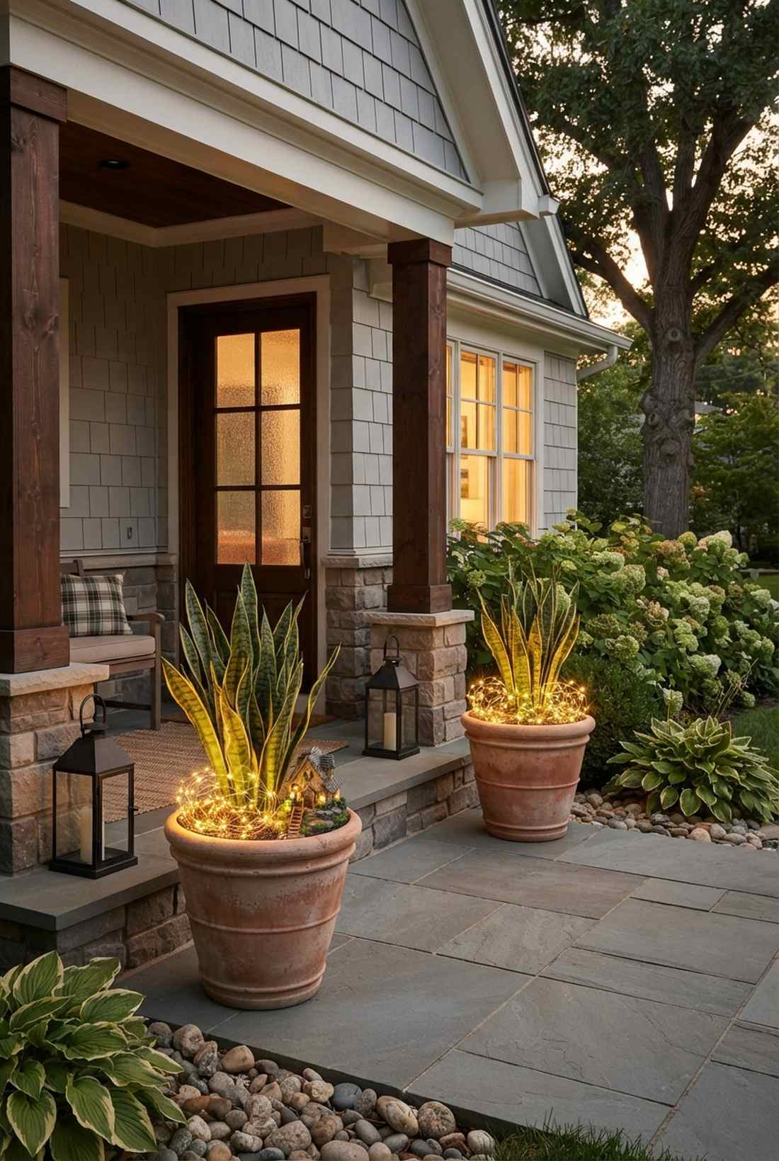 potted plant accent glow