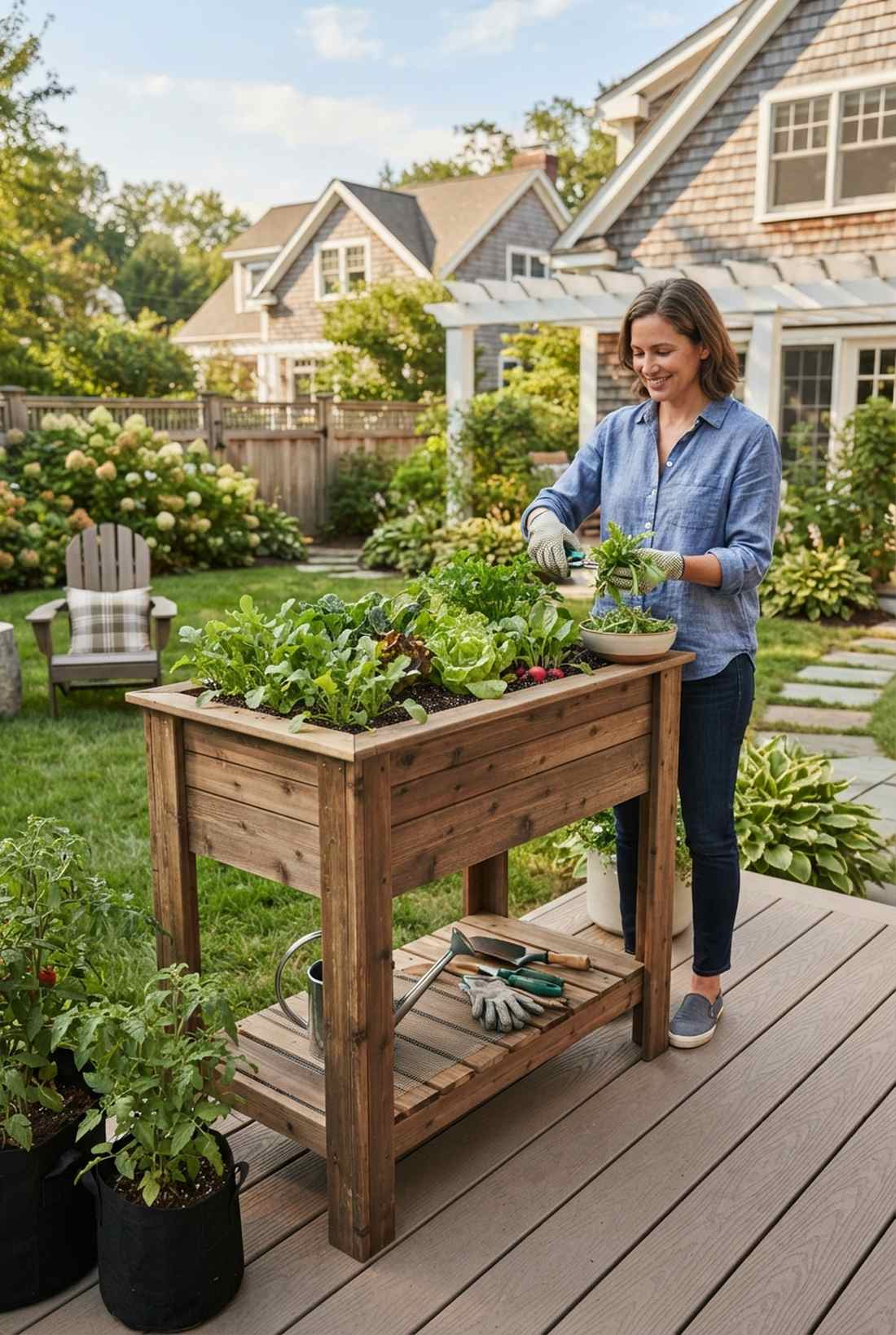 salad table accessible garden