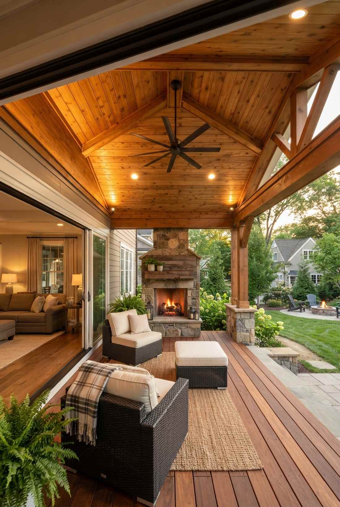 stained wood with natural finish