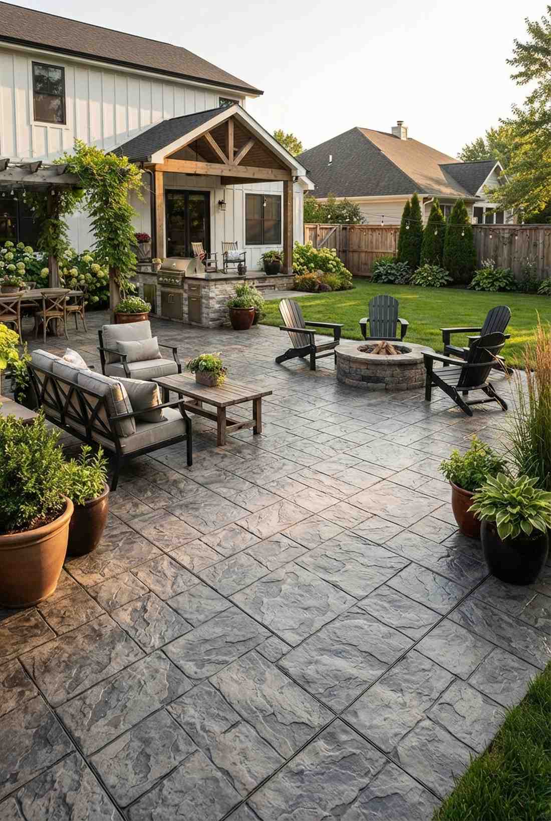 stamped stone impression