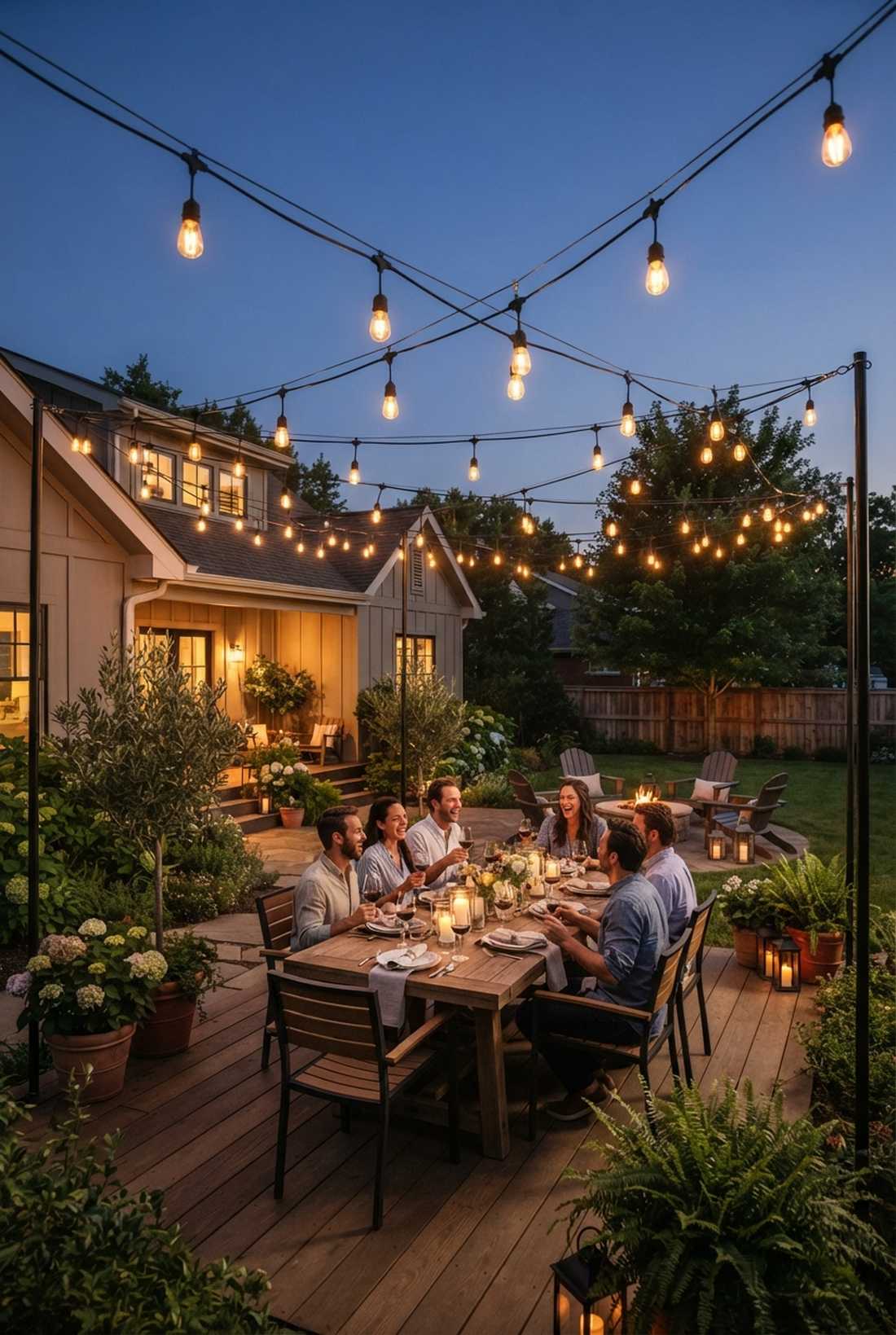 string lights overhead canopy