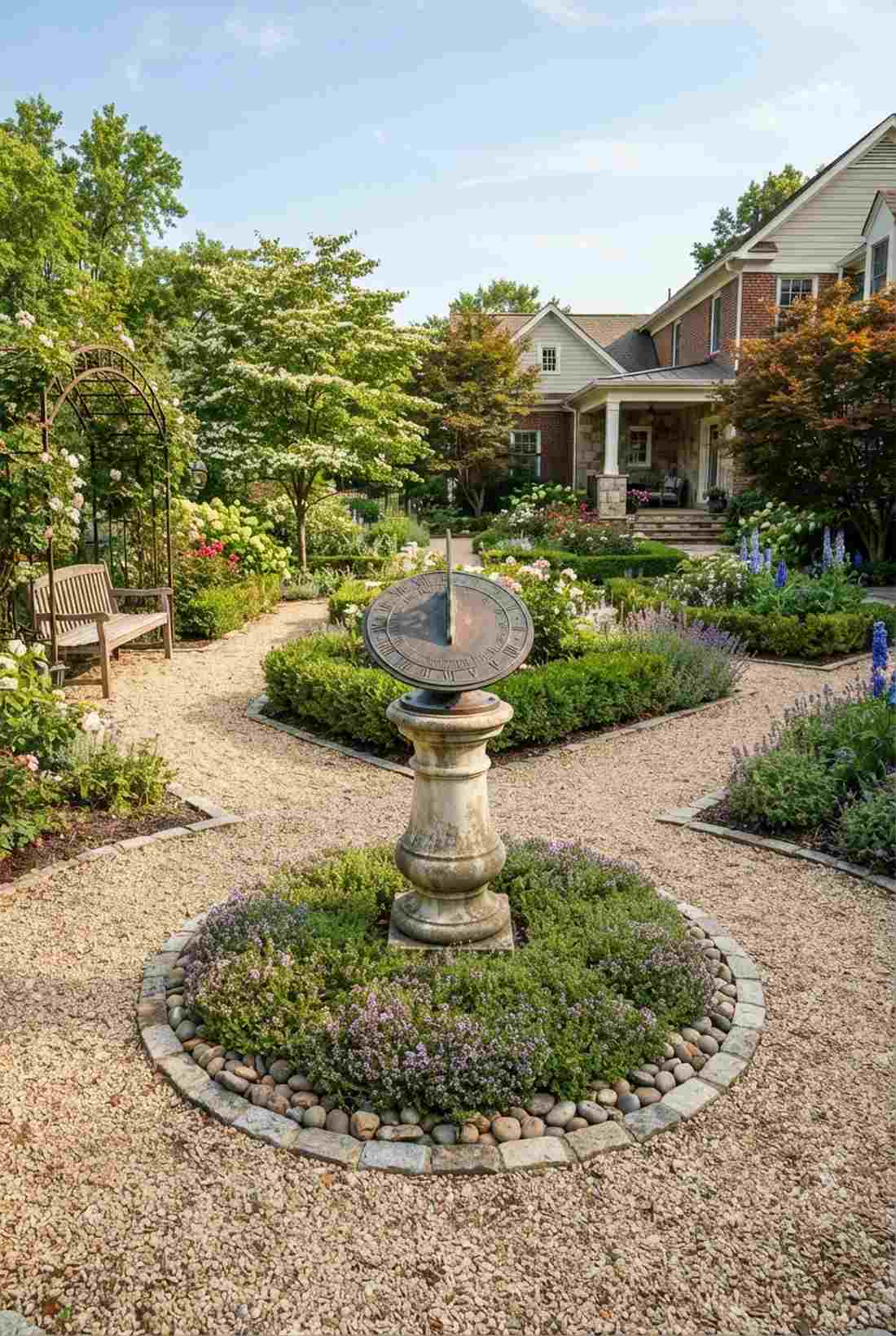 sundial as centerpiece