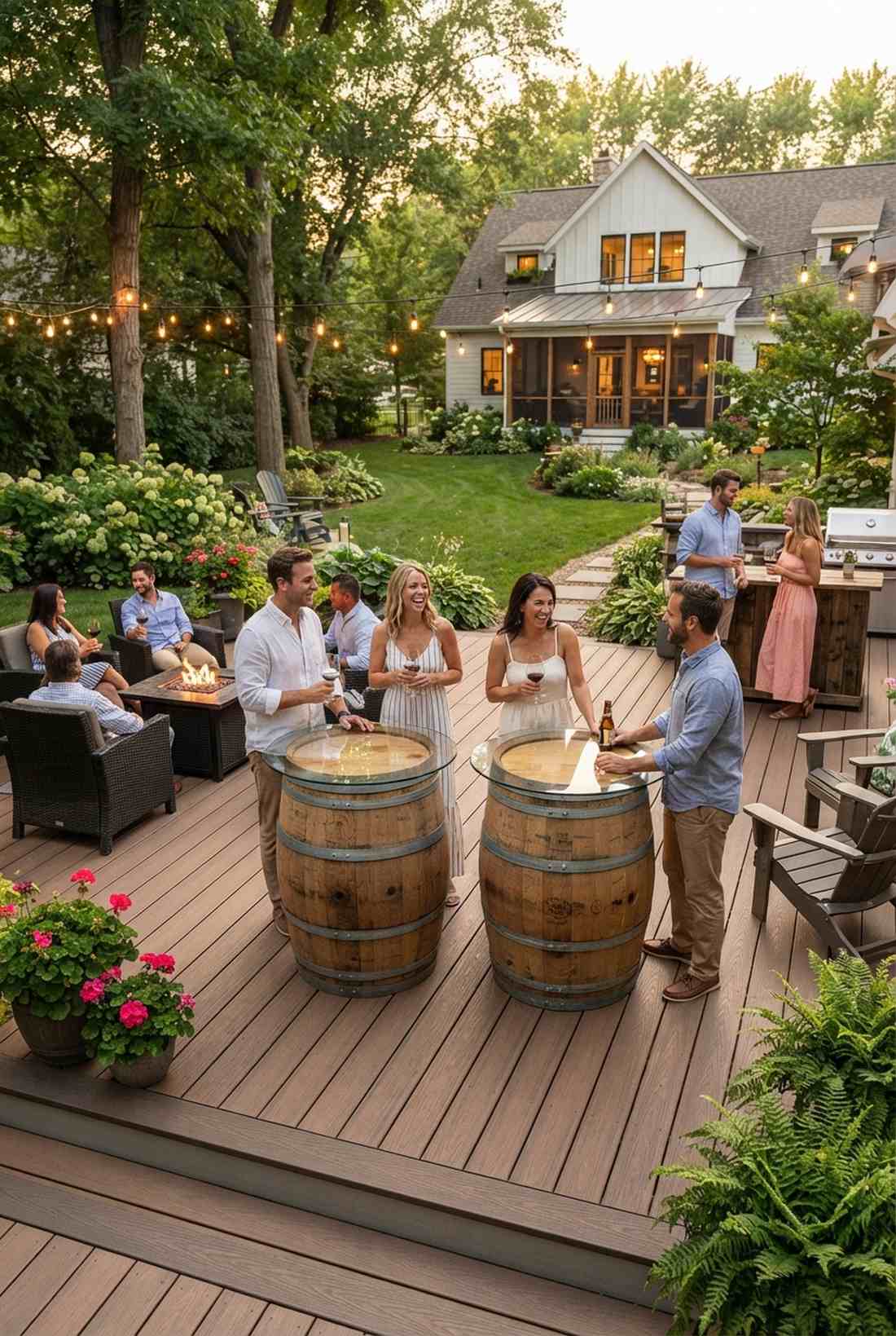 wine barrel high top tables