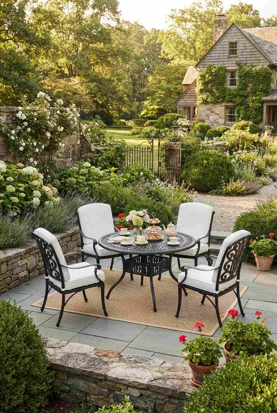 wrought iron furniture groupings