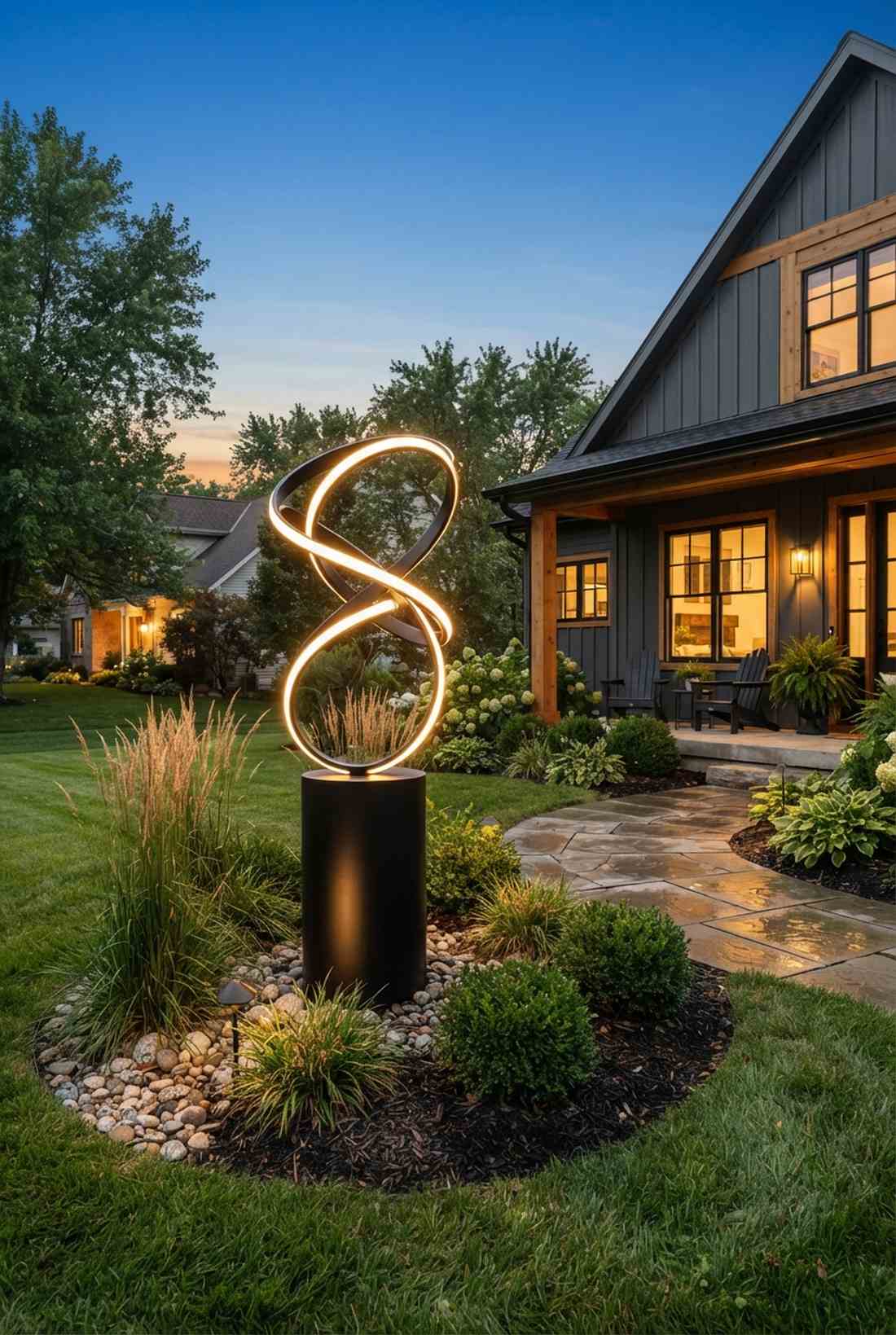 abstract ribbon sculptures