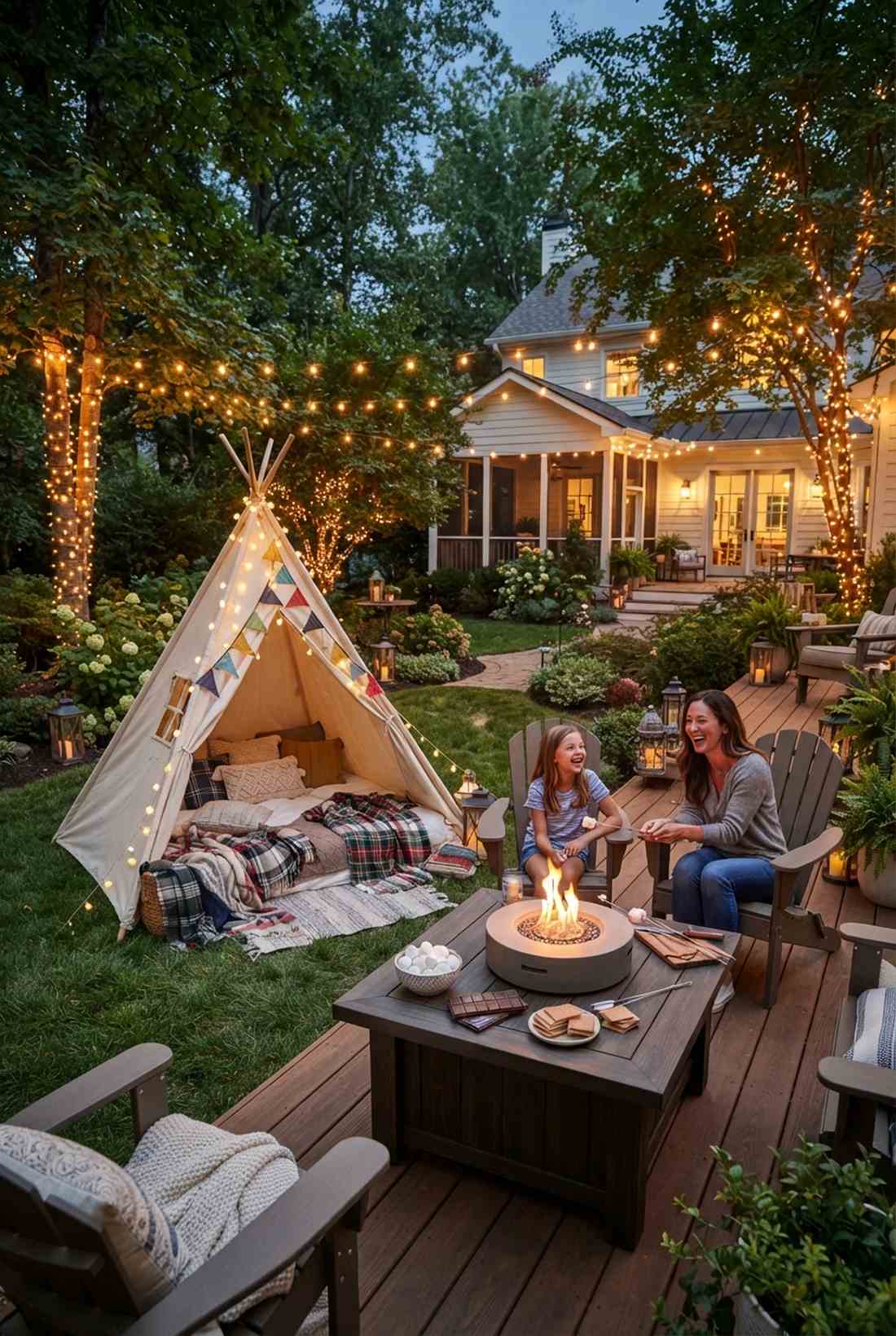 backyard campout party
