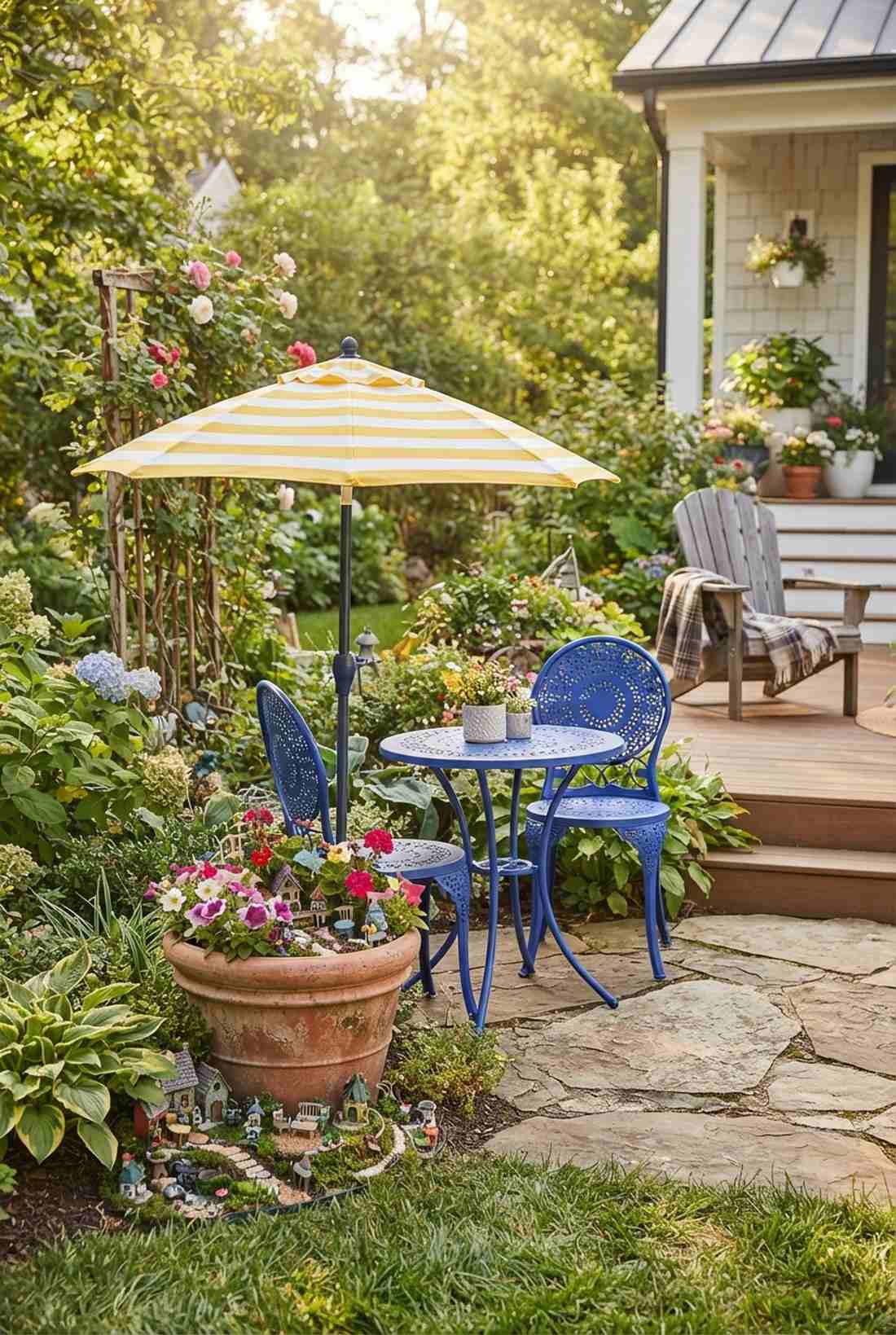bistro table with umbrella