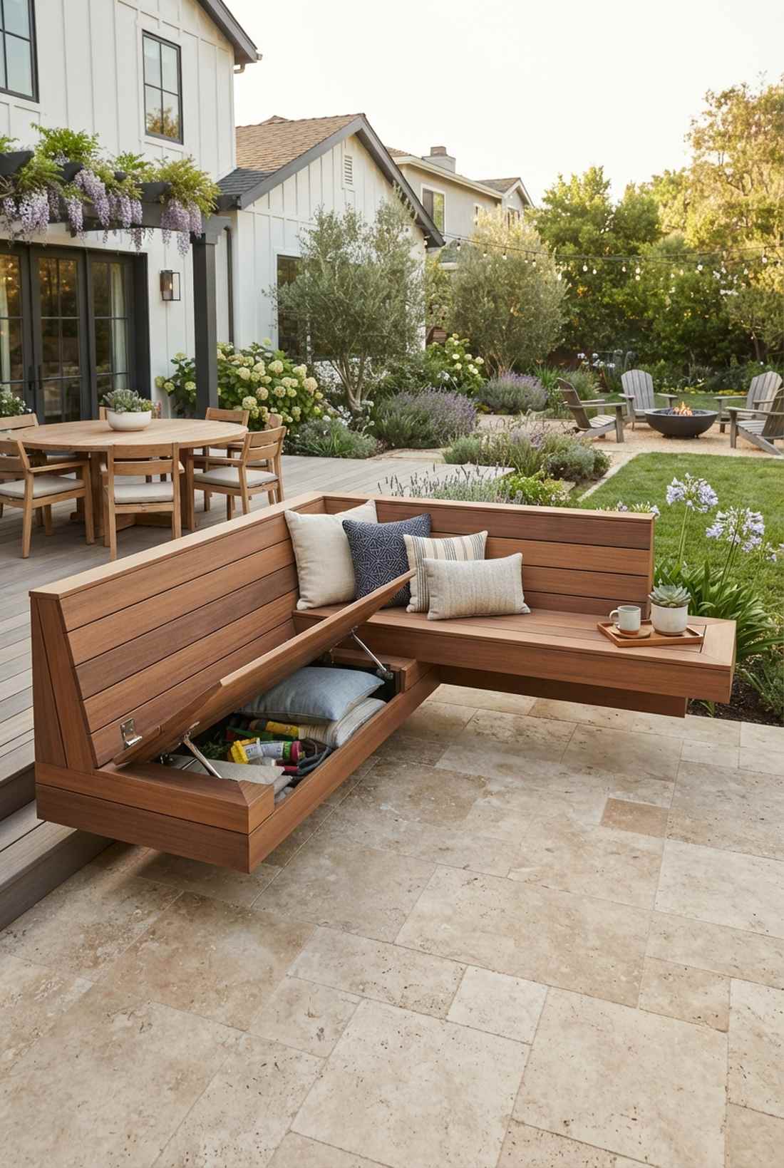 built in corner bench
