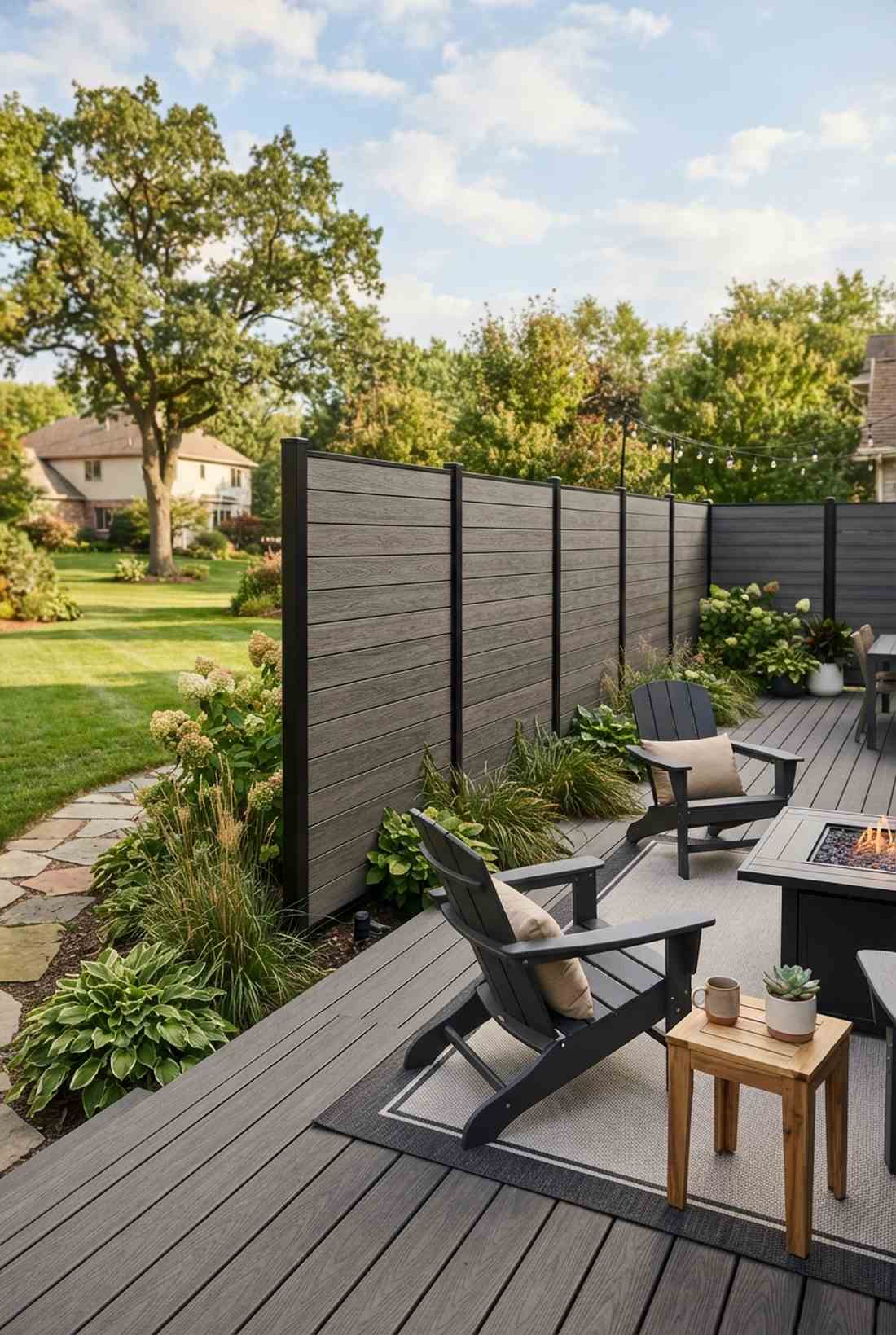 composite deck board fence