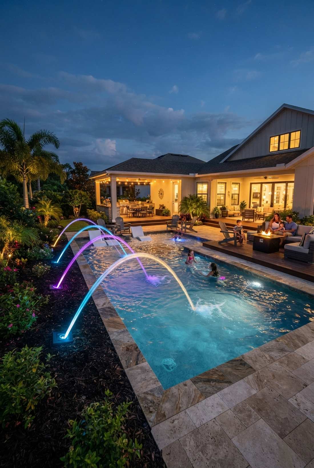 deck jet water arcs