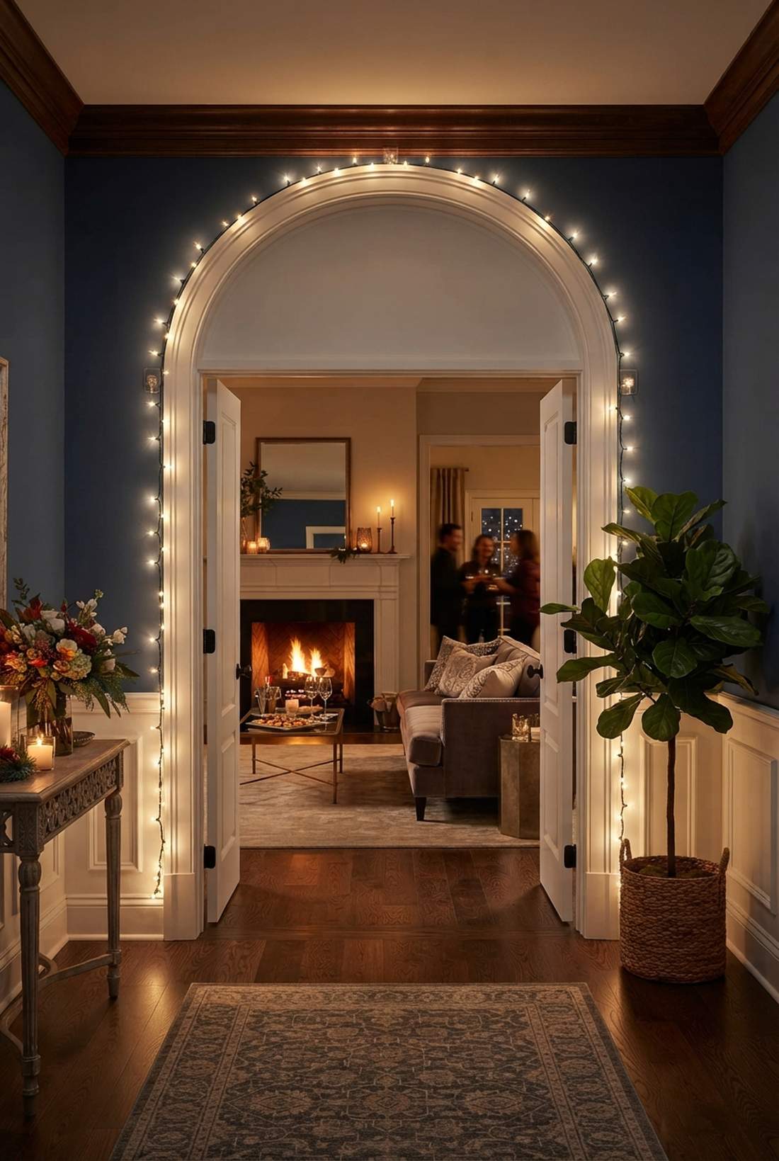 doorway arch framing lights