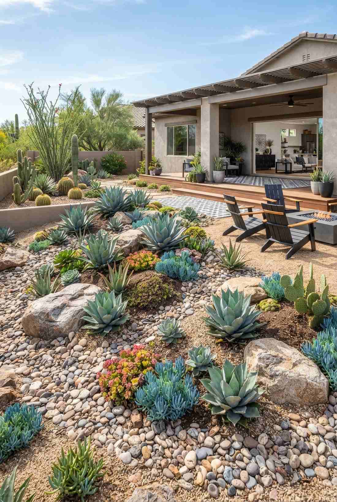 drought tolerant succulent beds