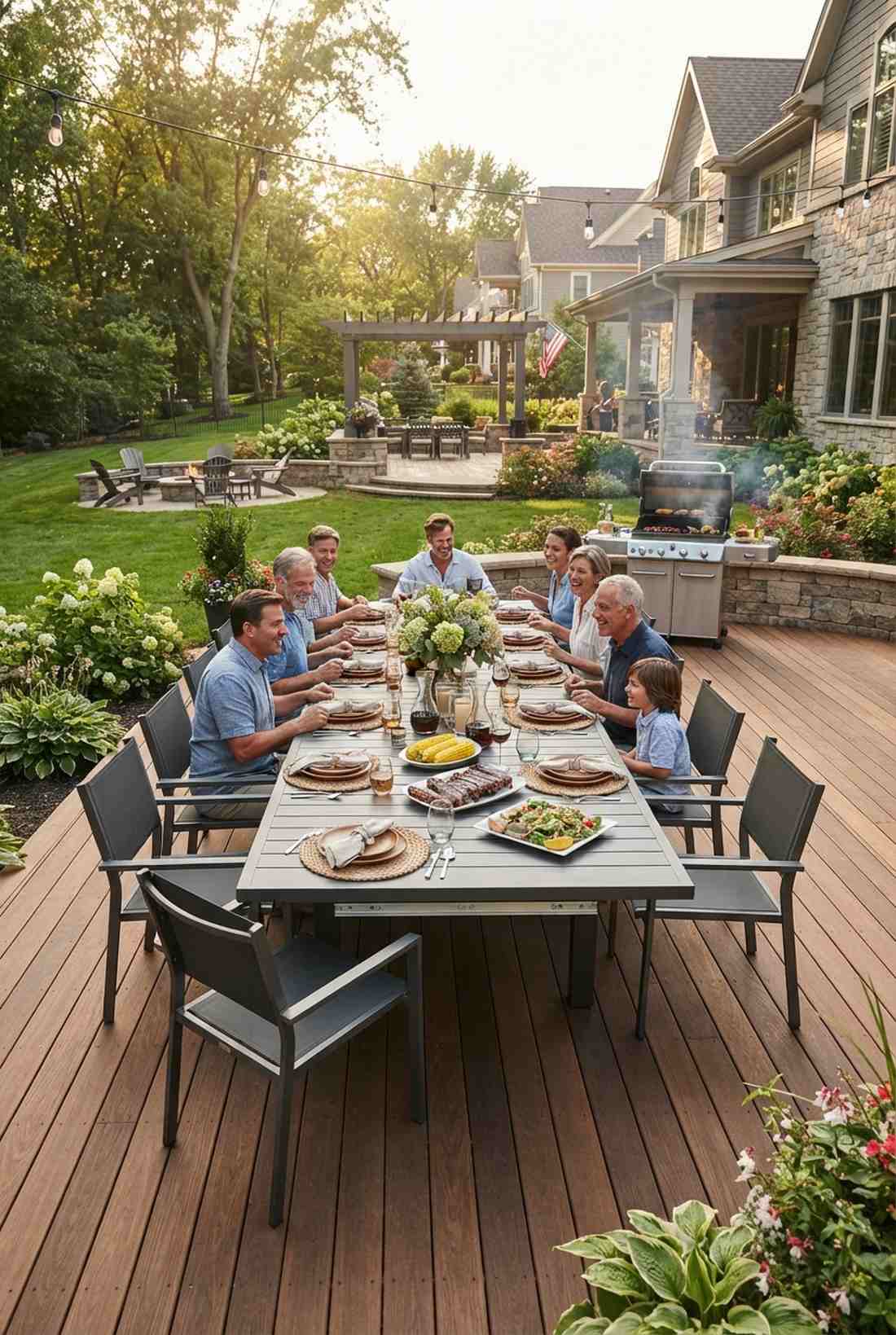 extension table with stacking chairs