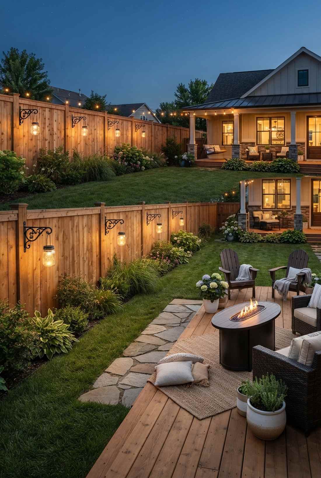 fence mounted bracket lights