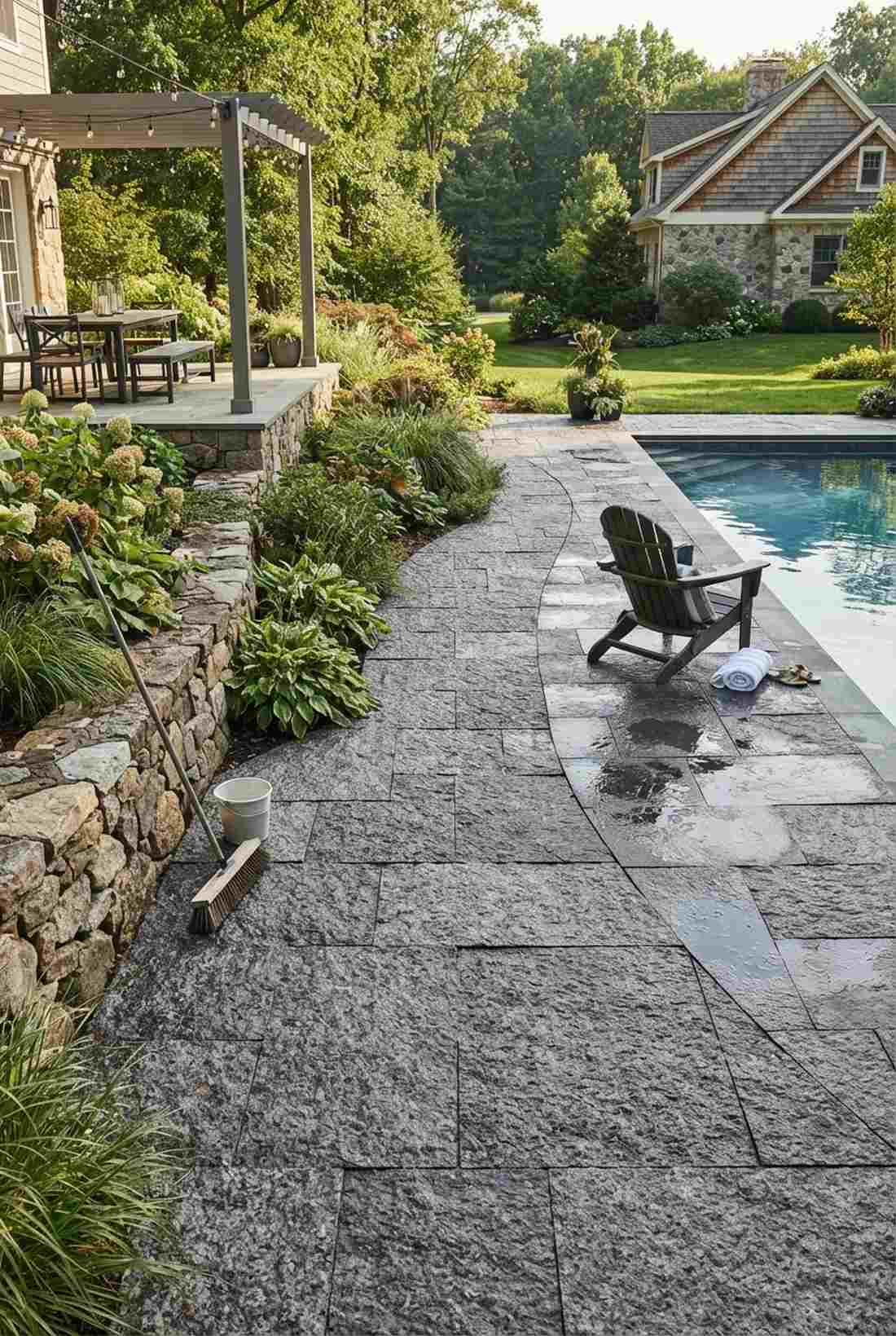 flamed granite high traction