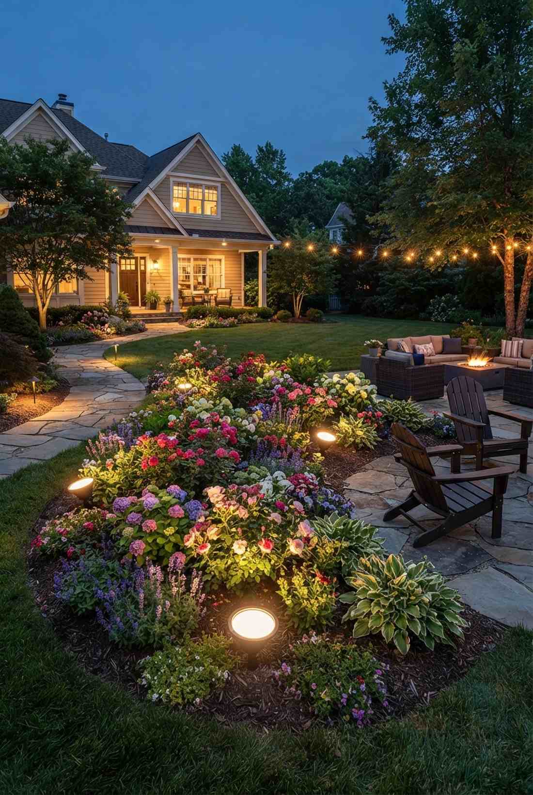flower bed wash lighting