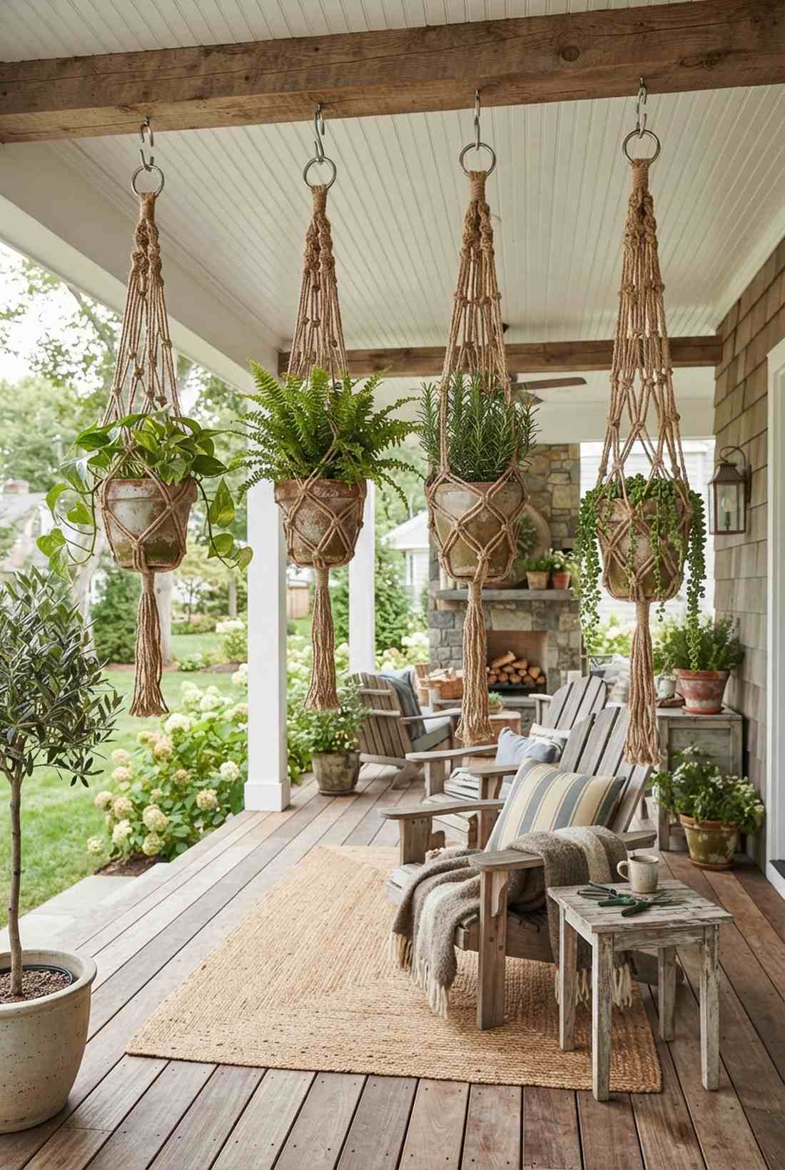 jute rope net hangers