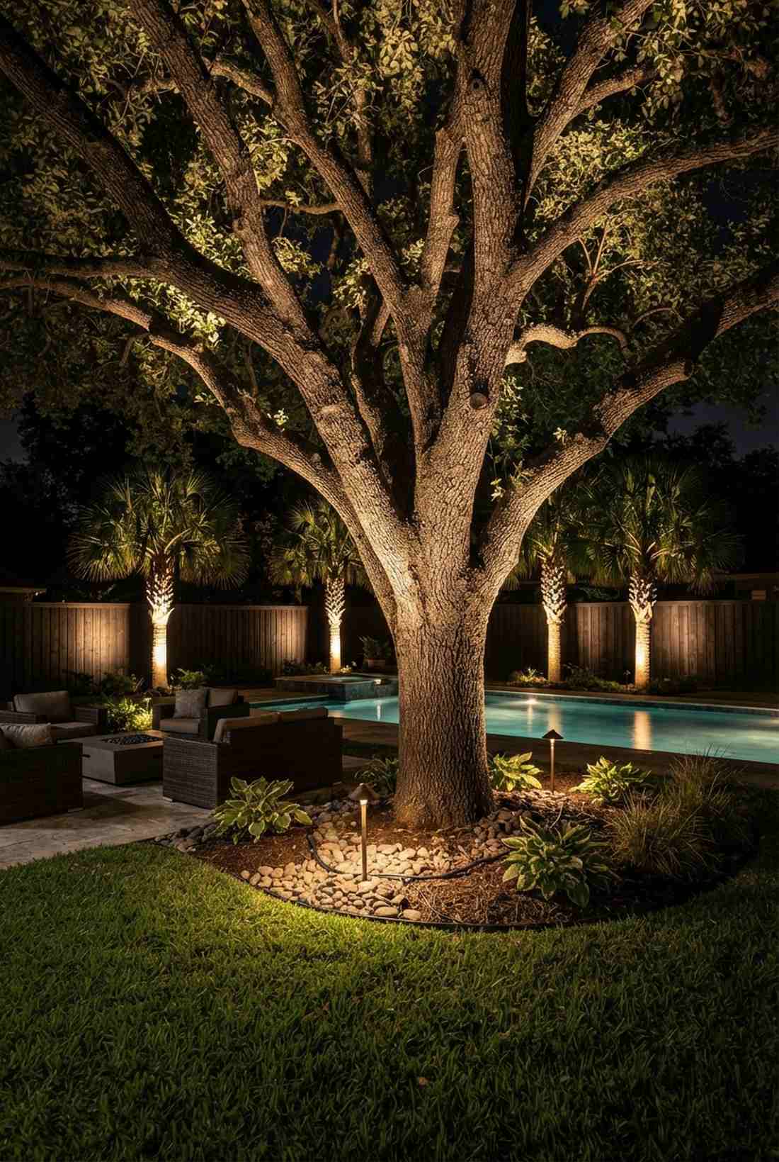 landscape uplighting for trees