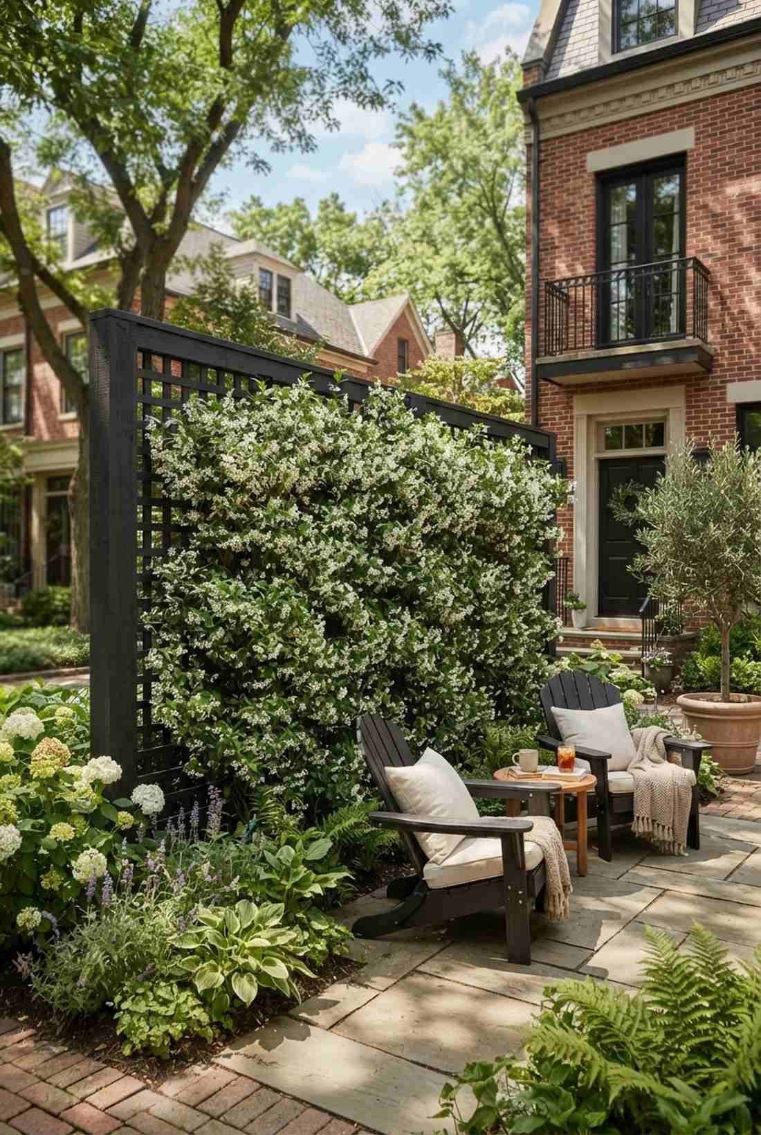 lattice with climbing jasmine