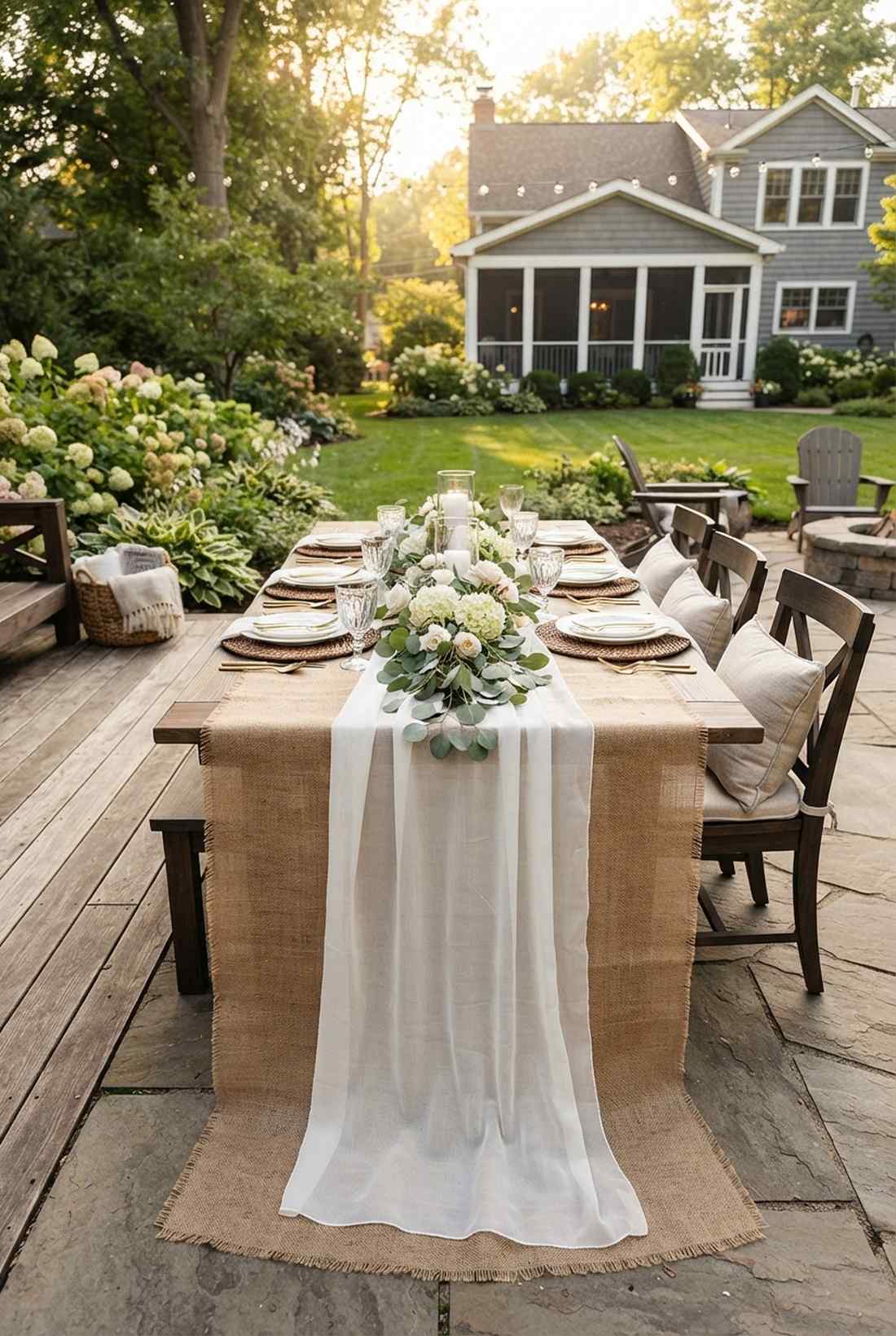 layered table runner designs