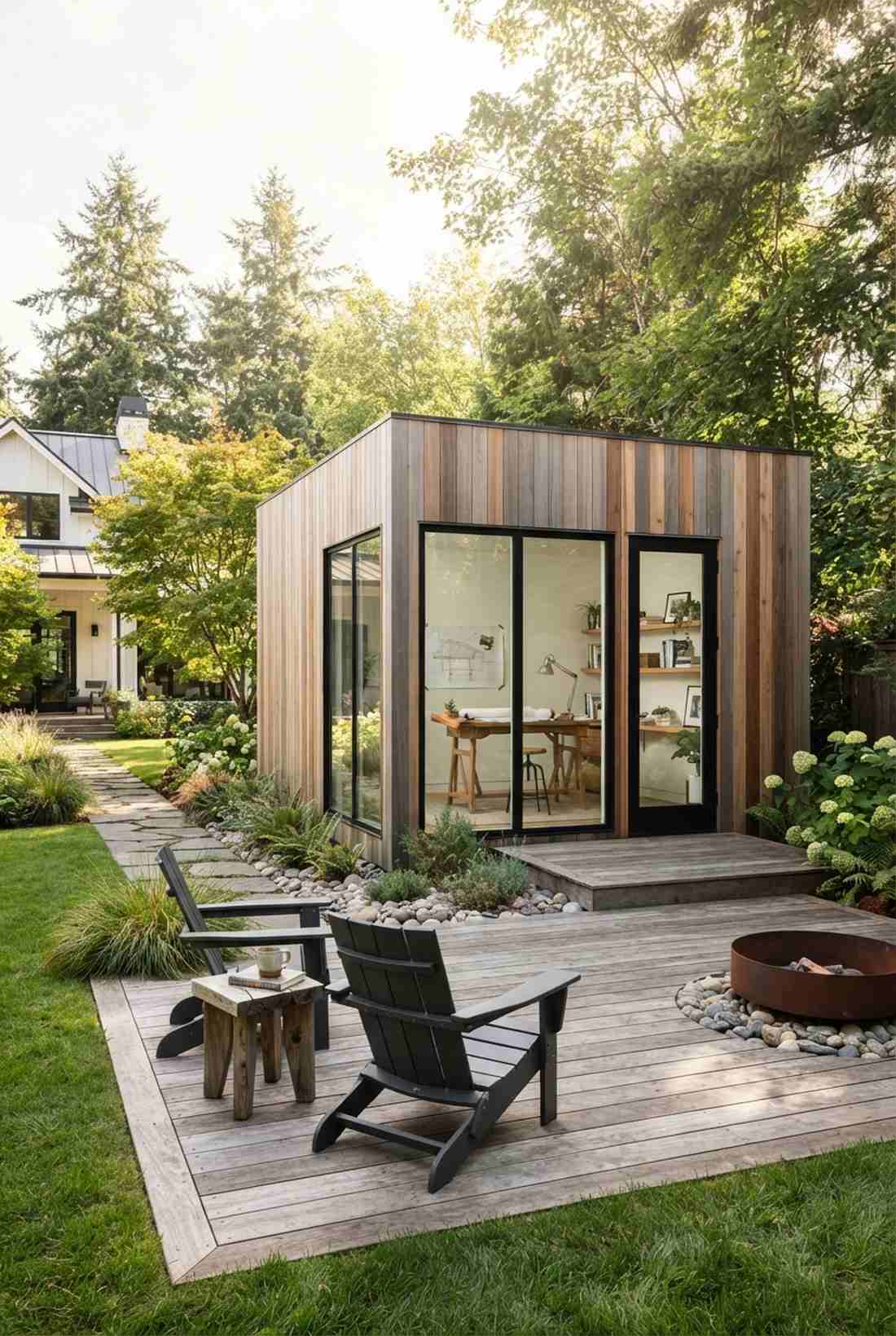 minimalist cedar studio
