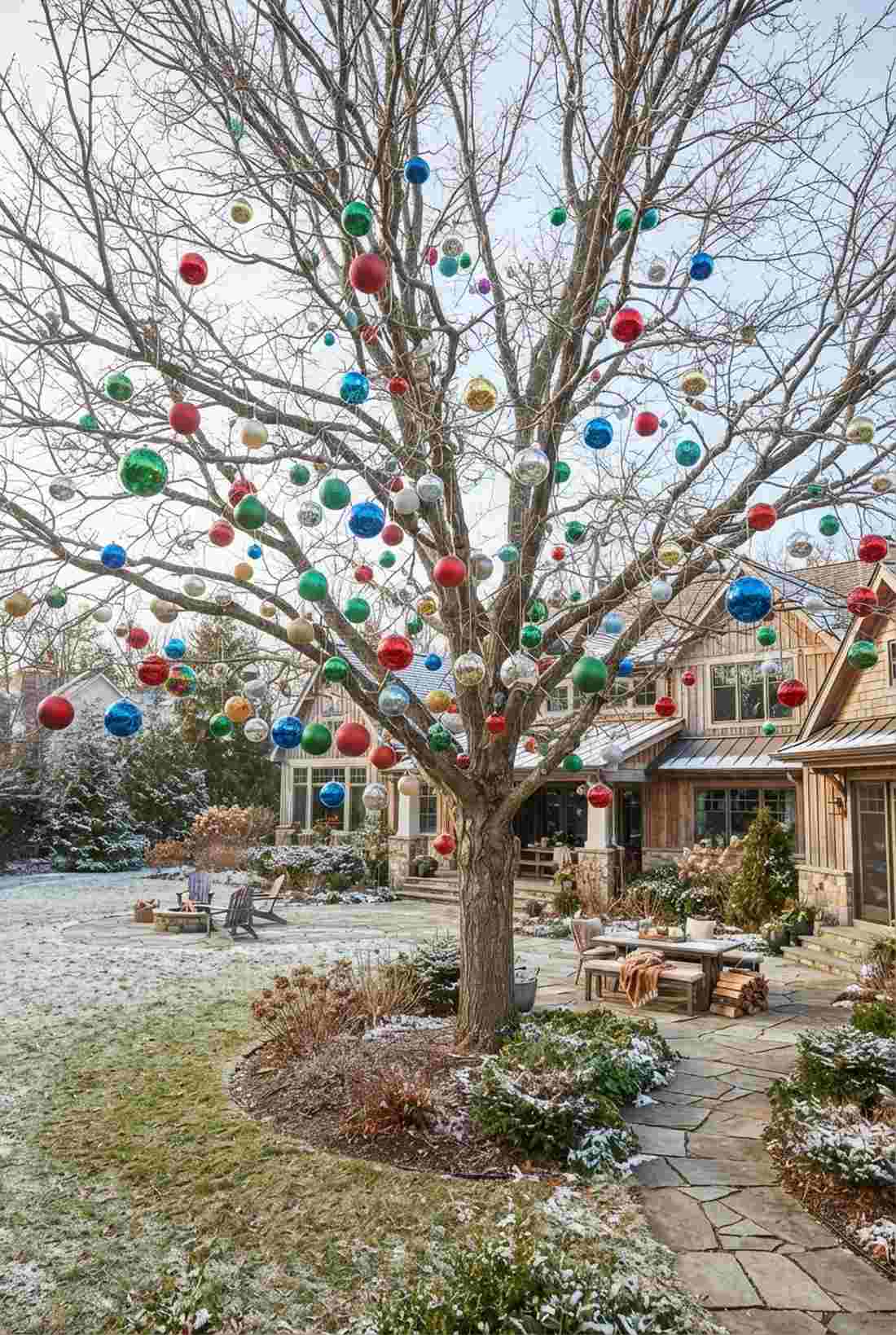 ornament hung branches