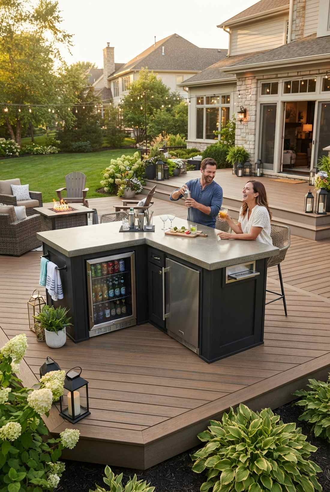 outdoor bar with refrigeration