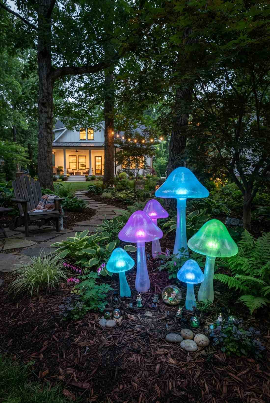 oversized mushroom garden sculptures