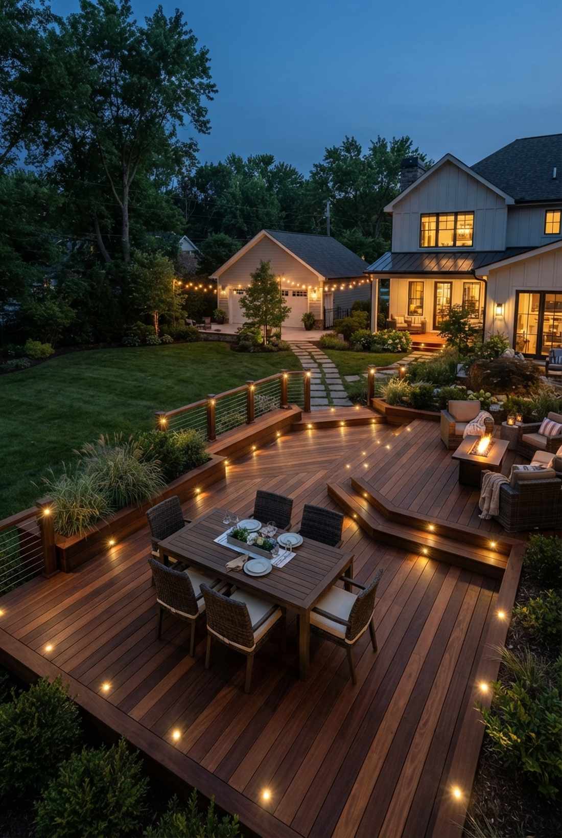 recessed deck lights in flooring