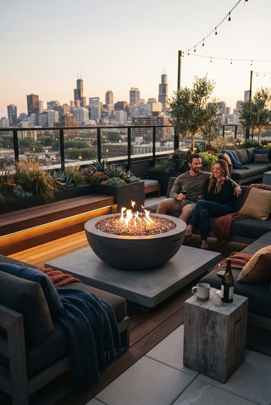 sculptural fire bowl