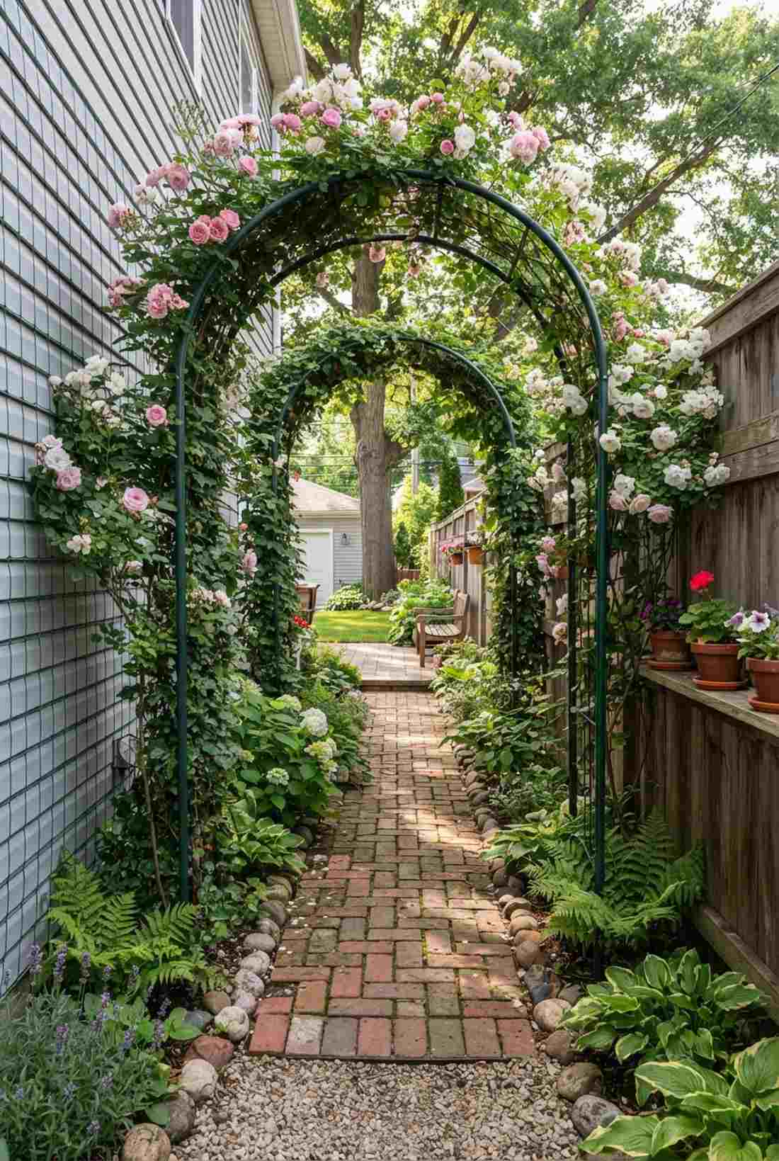 side yard pergola passage