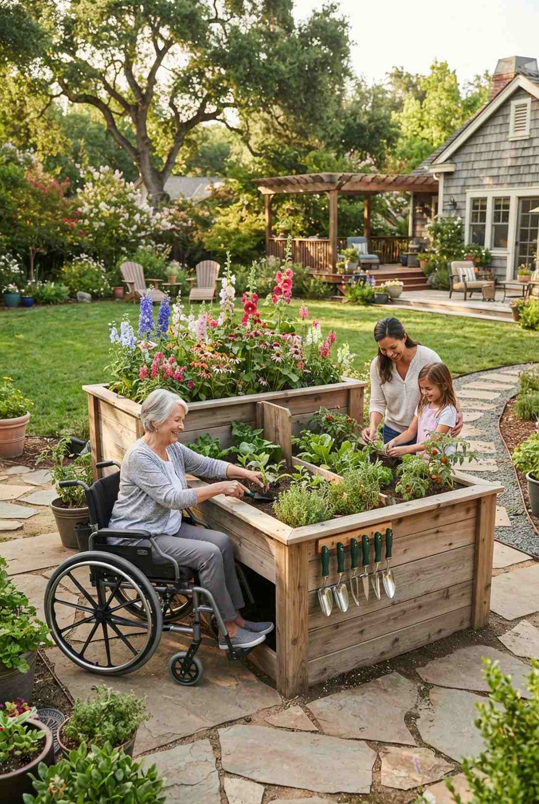 split level wheelchair bed