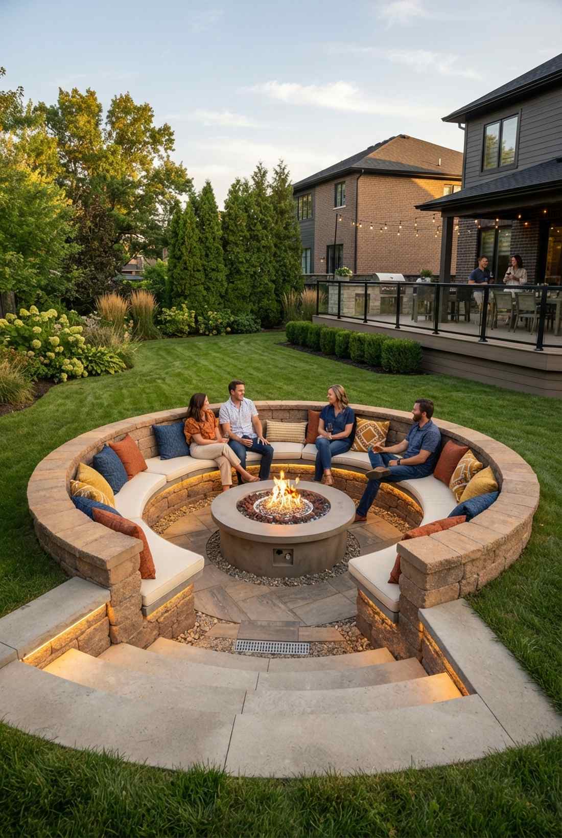 sunken conversation area