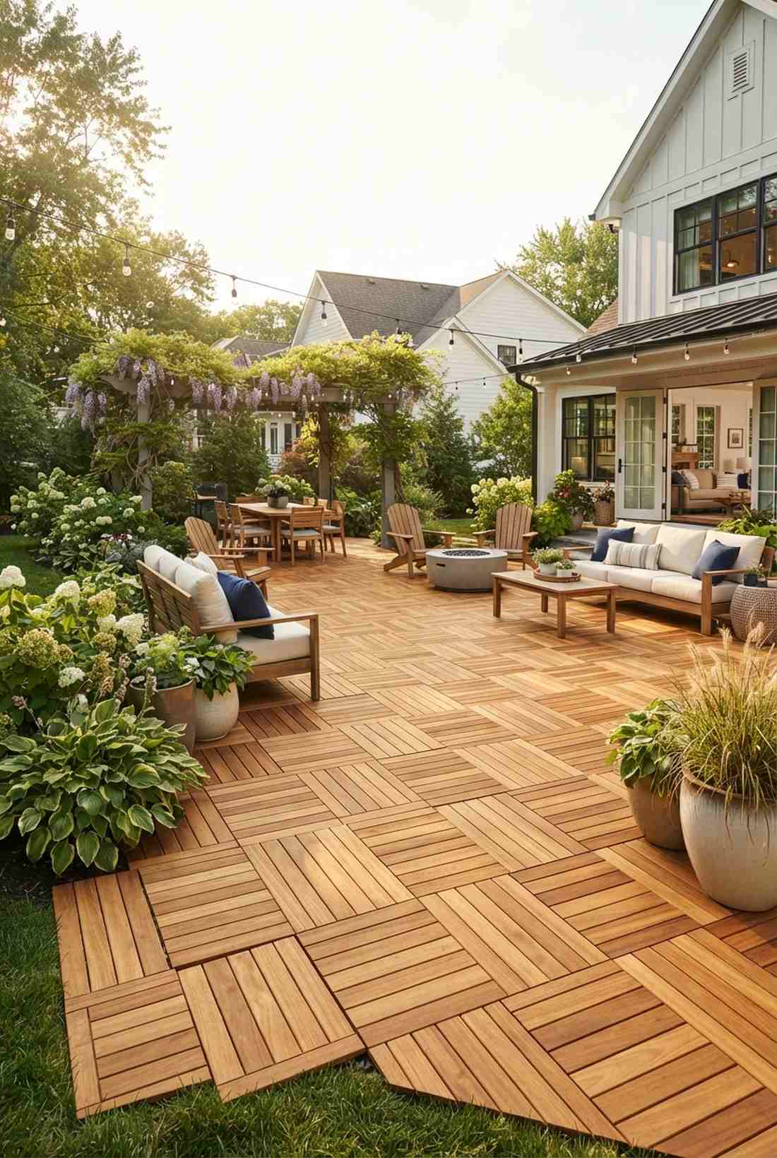 teak wood deck panels