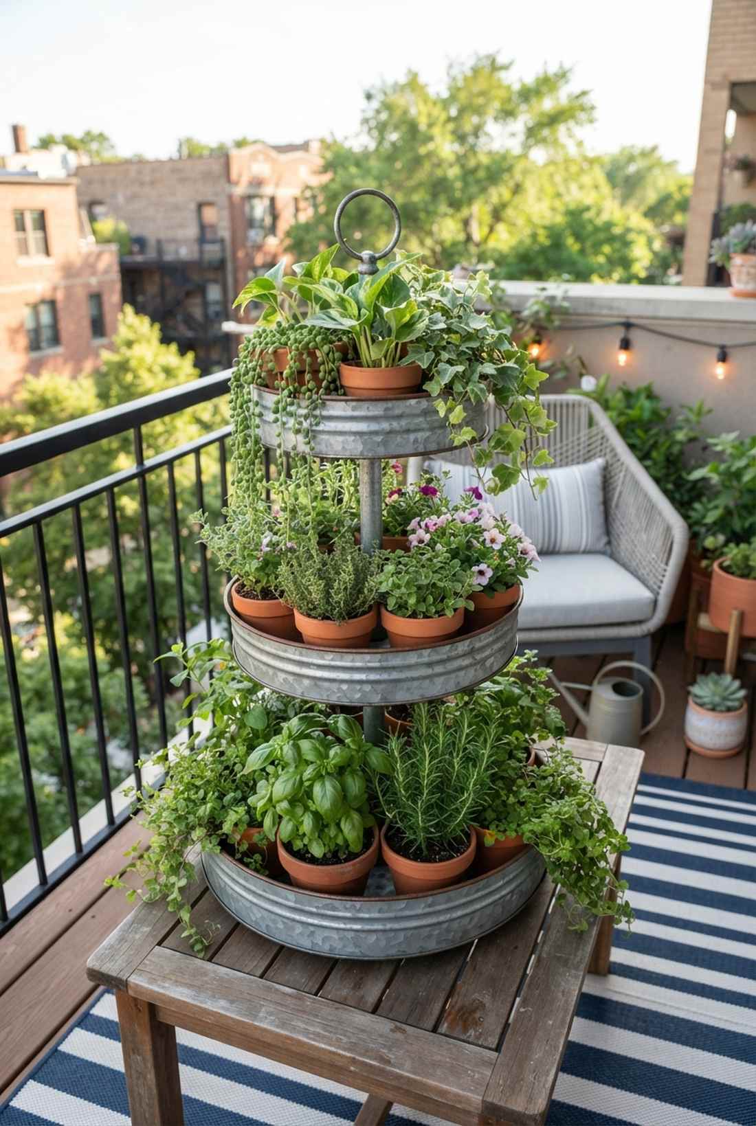 tiered cake stand garden
