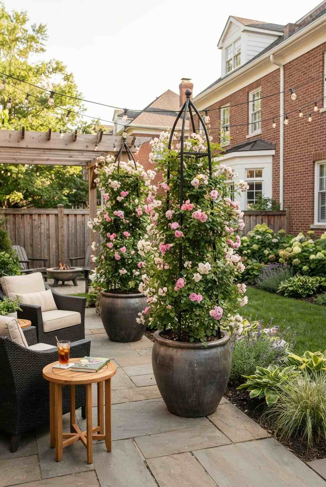 trellis backed container climbers
